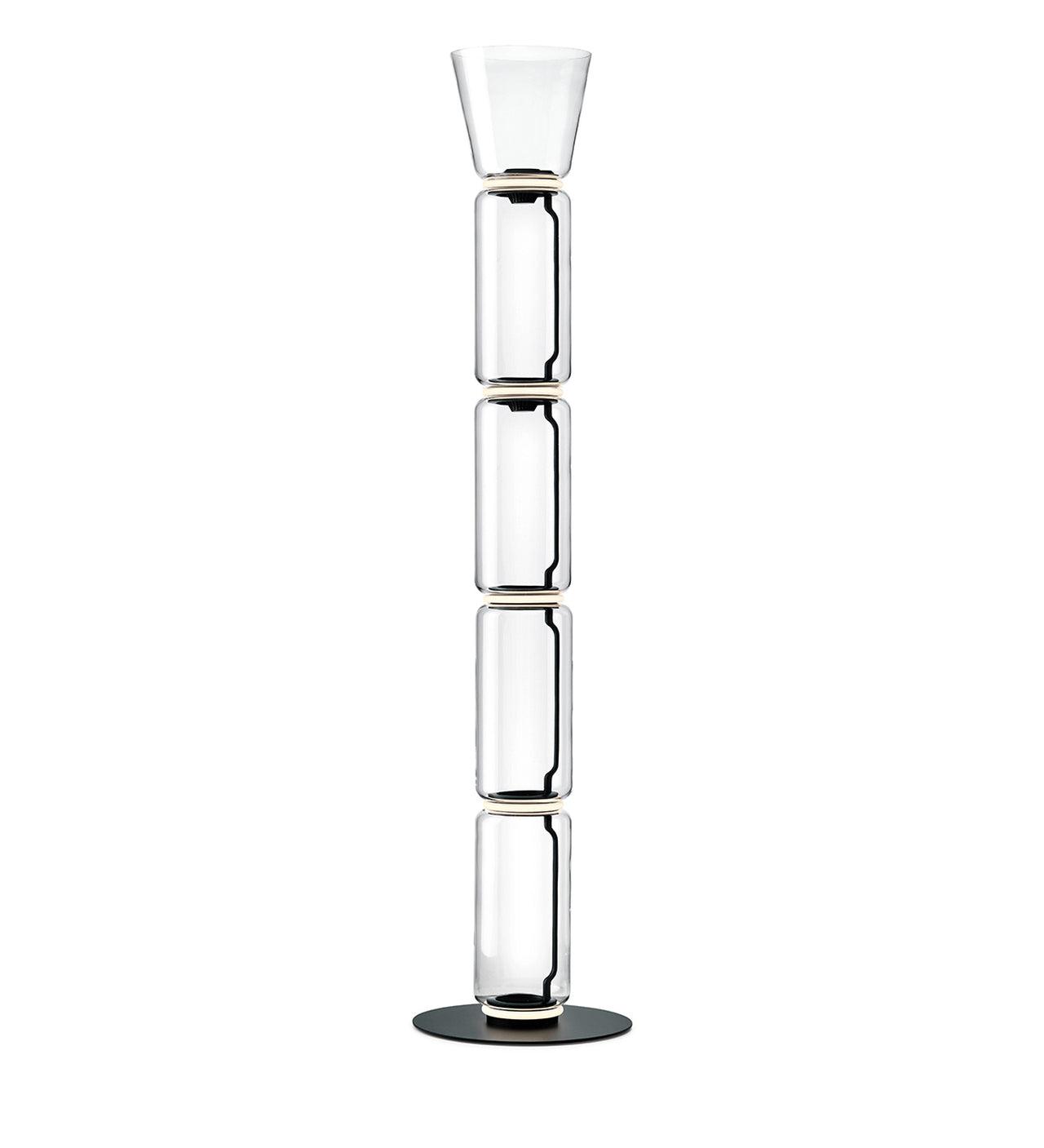Cyrilys Floor Lamp Bamboo Glass-Neutral Decor