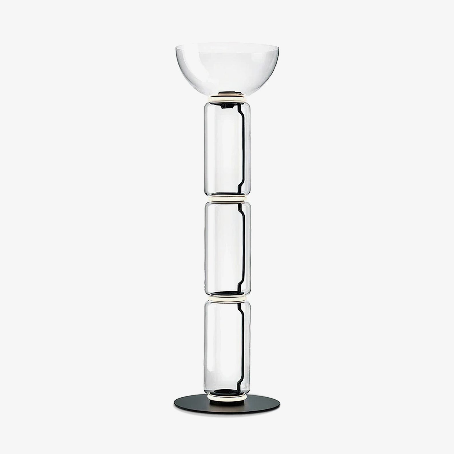 Cyrilys Floor Lamp Bamboo Glass-Neutral Decor