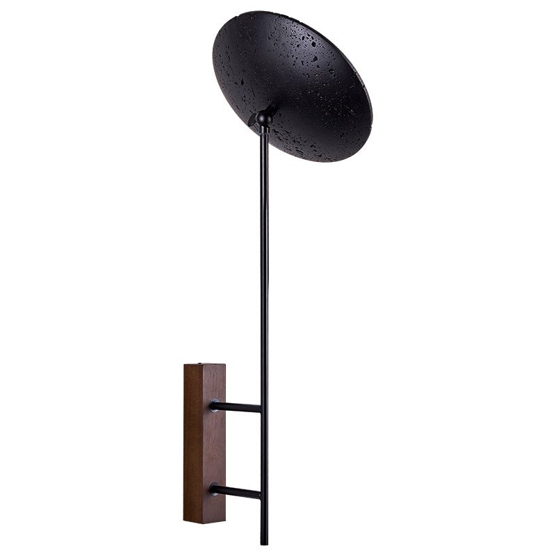 Fawn Sunflower Modern Black Travertine Wall Lamp-Neutral Decor
