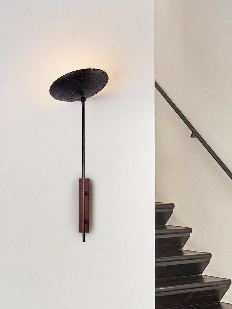 Fawn Sunflower Modern Black Travertine Wall Lamp-Neutral Decor