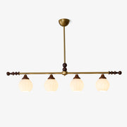 Codoriel Traditional Balance Island Wood Glass Pendant Lamp-Neutral Decor