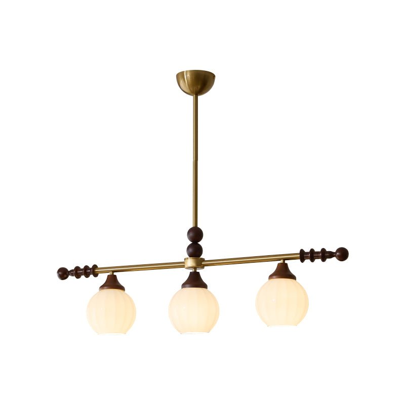 Codoriel Traditional Balance Island Wood Glass Pendant Lamp-Neutral Decor
