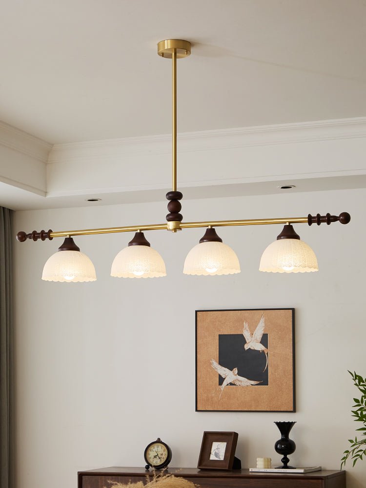 Codoriel Traditional Balance Island Wood Glass Pendant Lamp-Neutral Decor