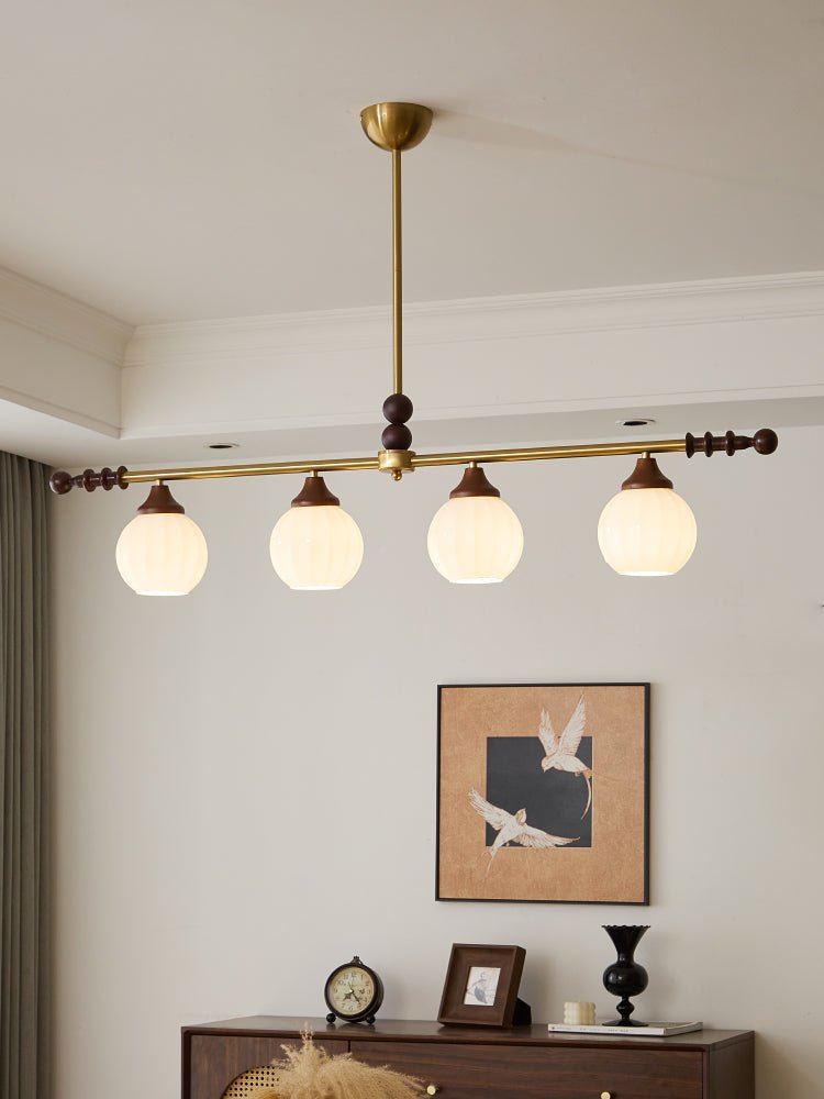 Codoriel Traditional Balance Island Wood Glass Pendant Lamp-Neutral Decor