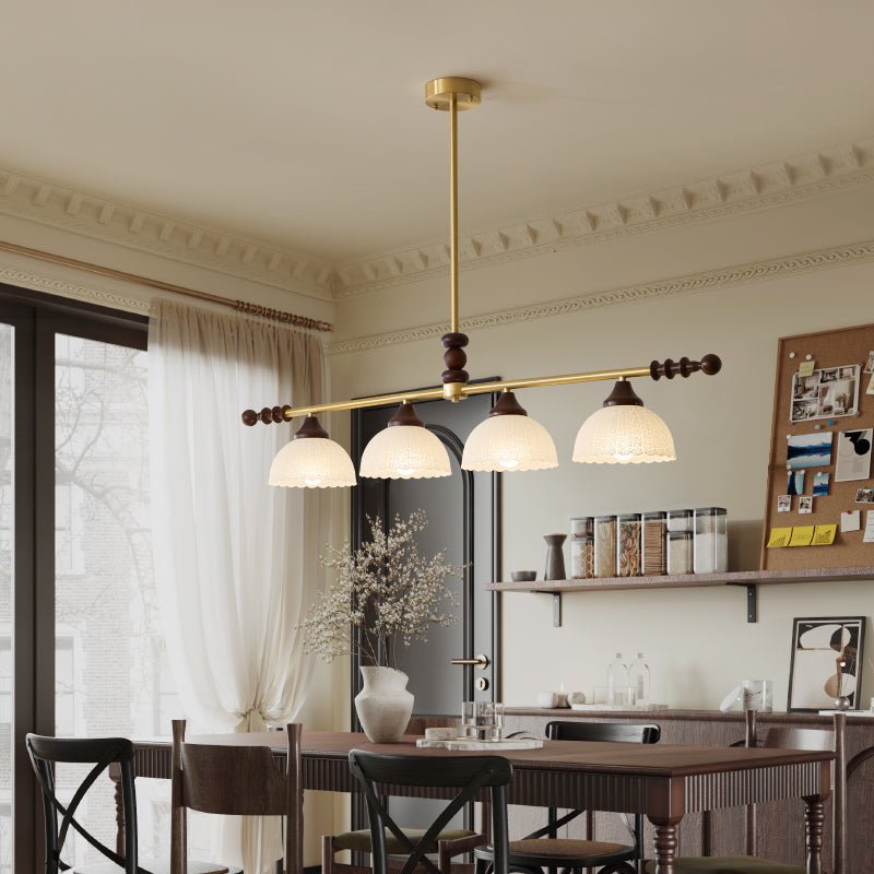 Codoriel Traditional Balance Island Wood Glass Pendant Lamp-Neutral Decor