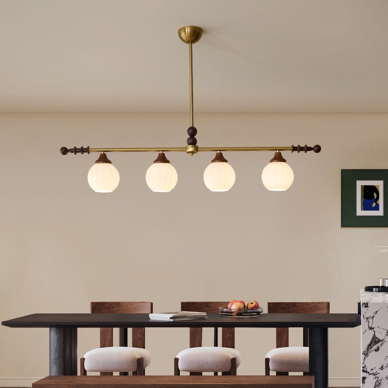 Codoriel Traditional Balance Island Wood Glass Pendant Lamp-Neutral Decor