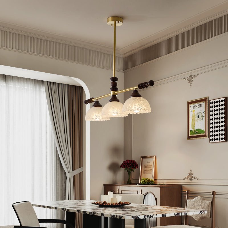Codoriel Traditional Balance Island Wood Glass Pendant Lamp-Neutral Decor