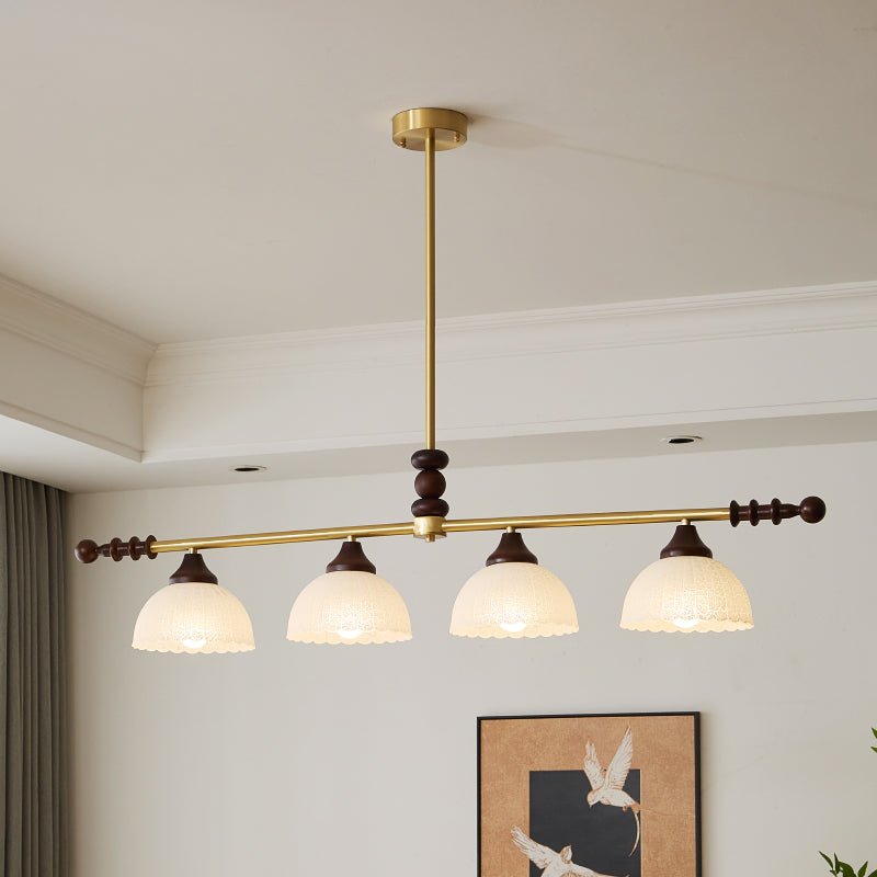 Codoriel Traditional Balance Island Wood Glass Pendant Lamp-Neutral Decor