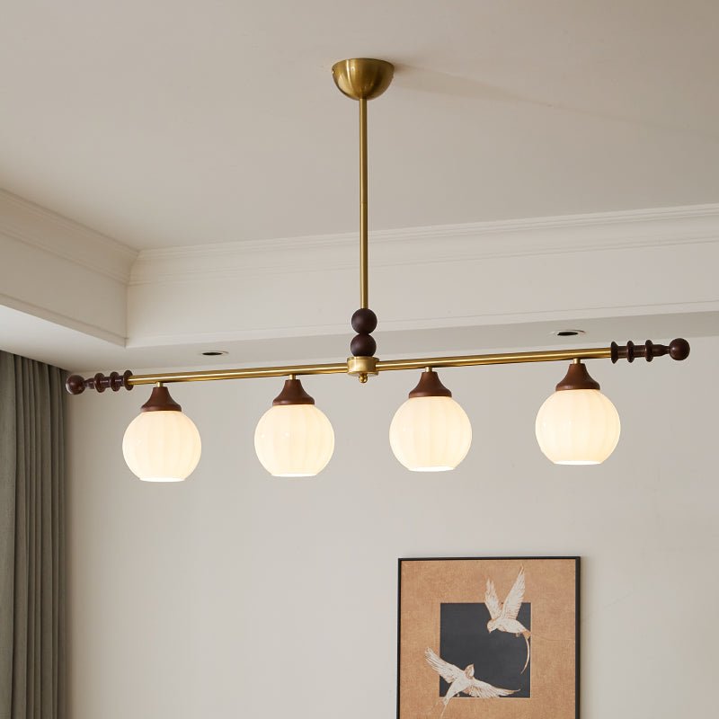 Codoriel Traditional Balance Island Wood Glass Pendant Lamp-Neutral Decor