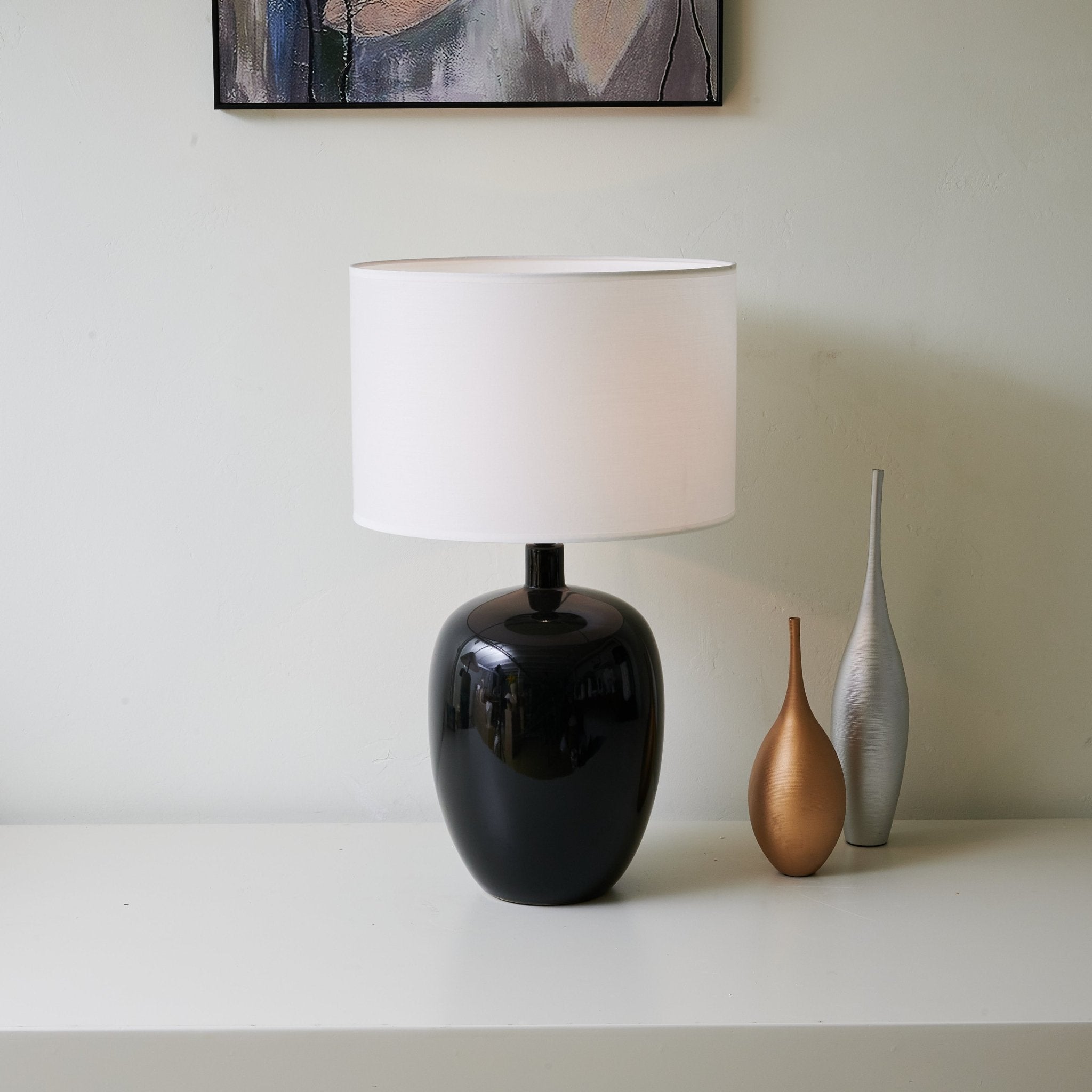 Derek Modern Ceramics Table Lamp-Neutral Decor