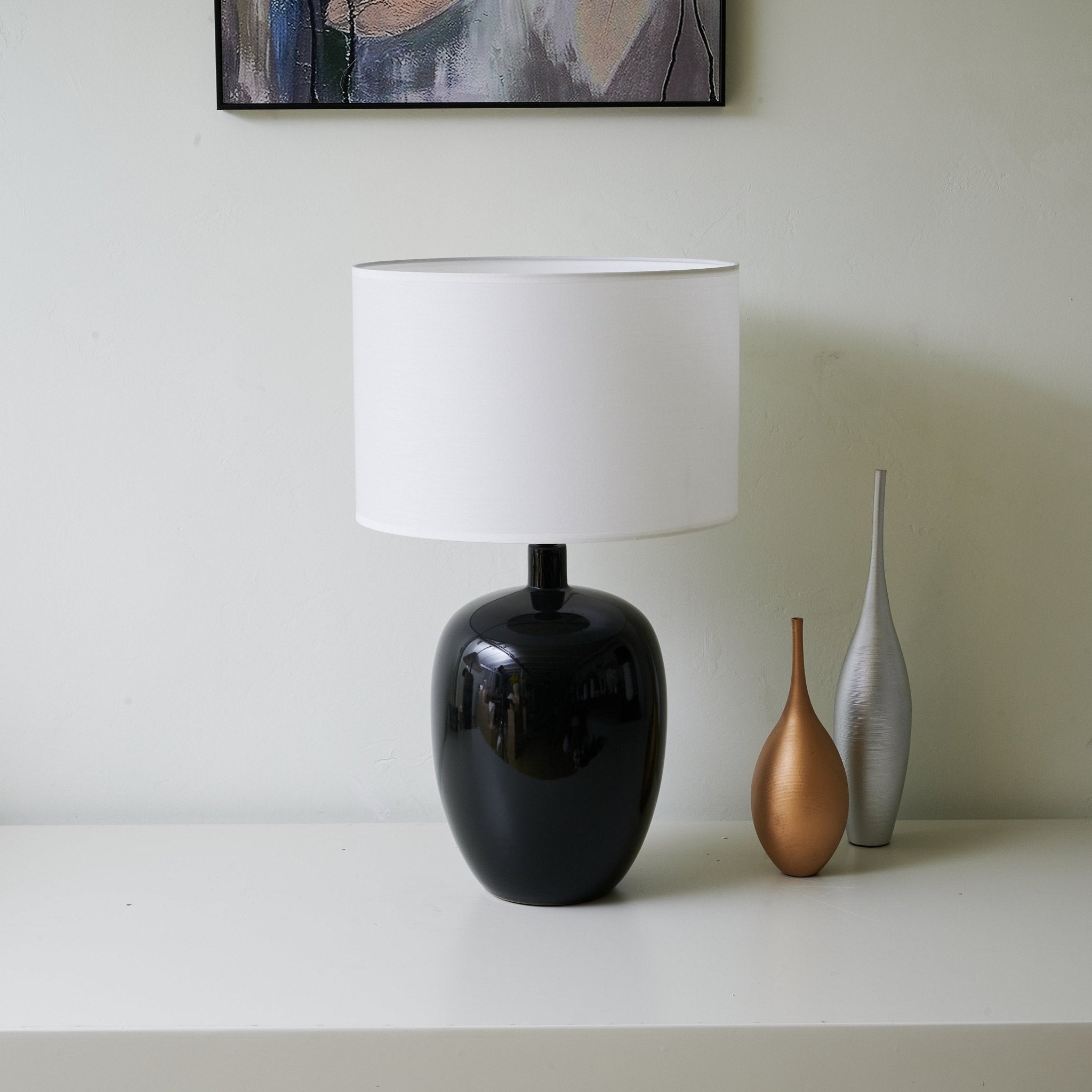 Derek Modern Ceramics Table Lamp-Neutral Decor