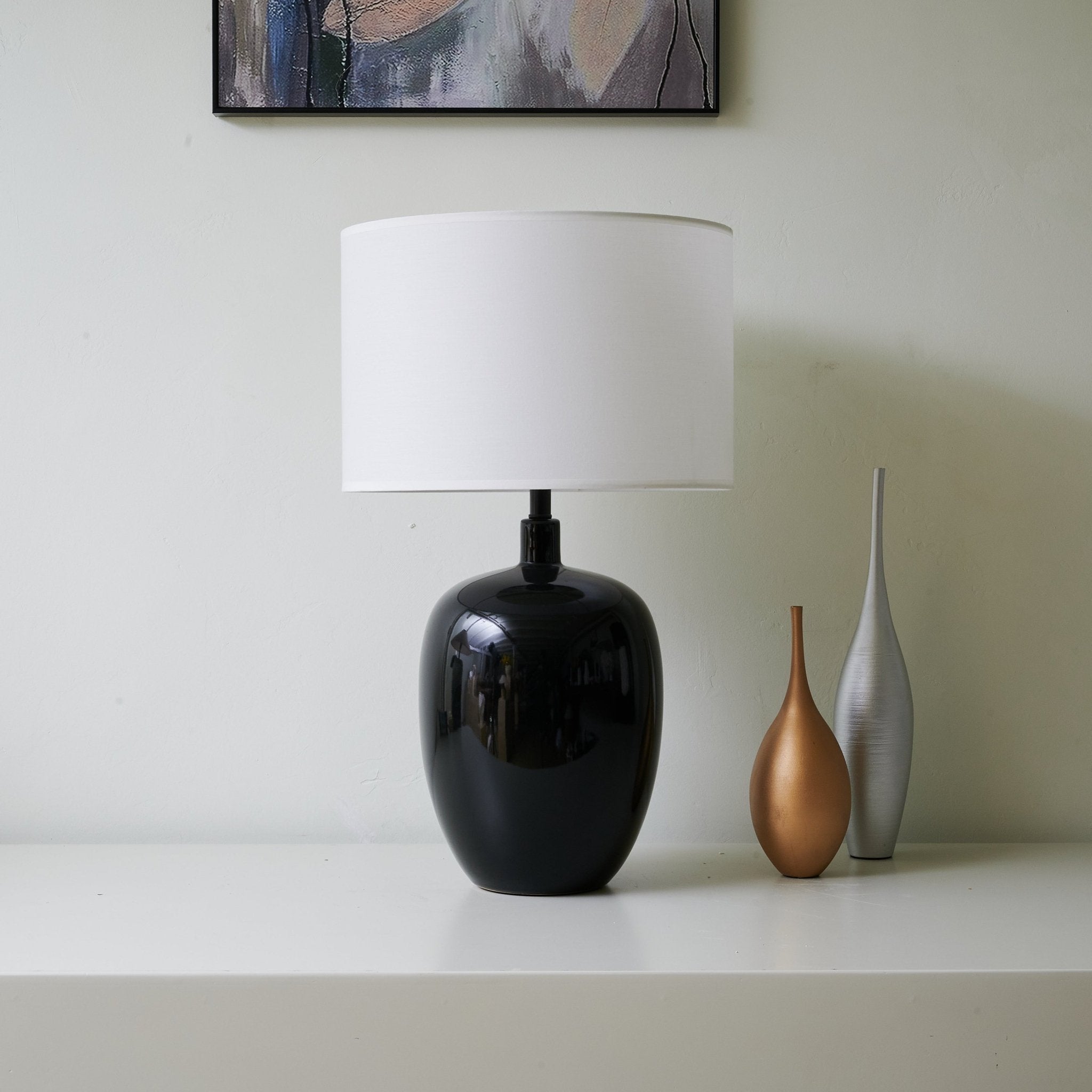 Derek Modern Ceramics Table Lamp-Neutral Decor