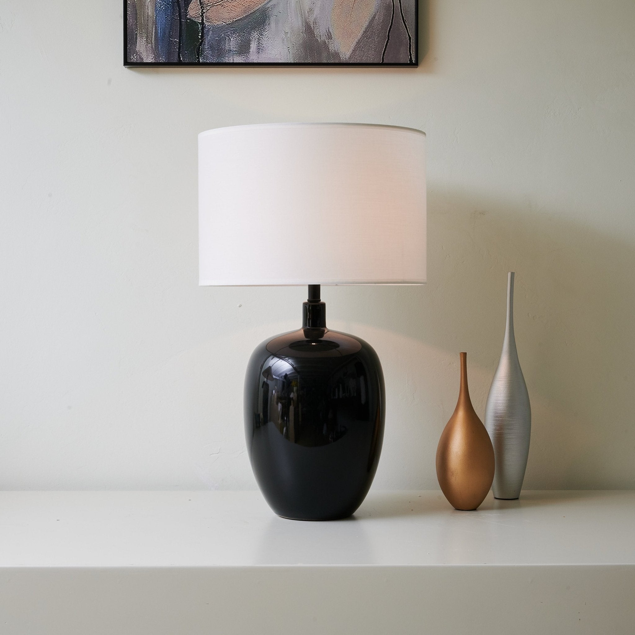 Derek Modern Ceramics Table Lamp-Neutral Decor