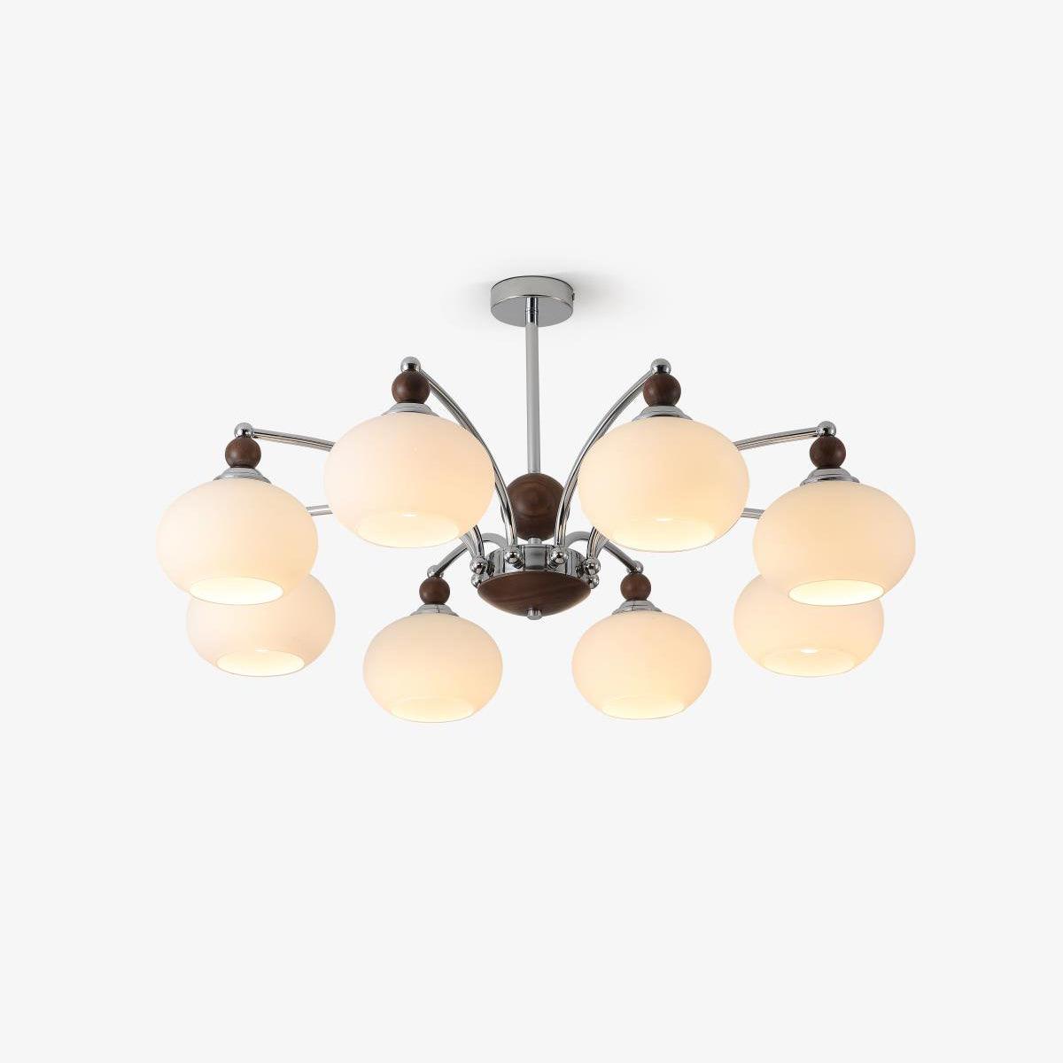 Molvin Chandelier Globe Arm Contemporary-Neutral Decor