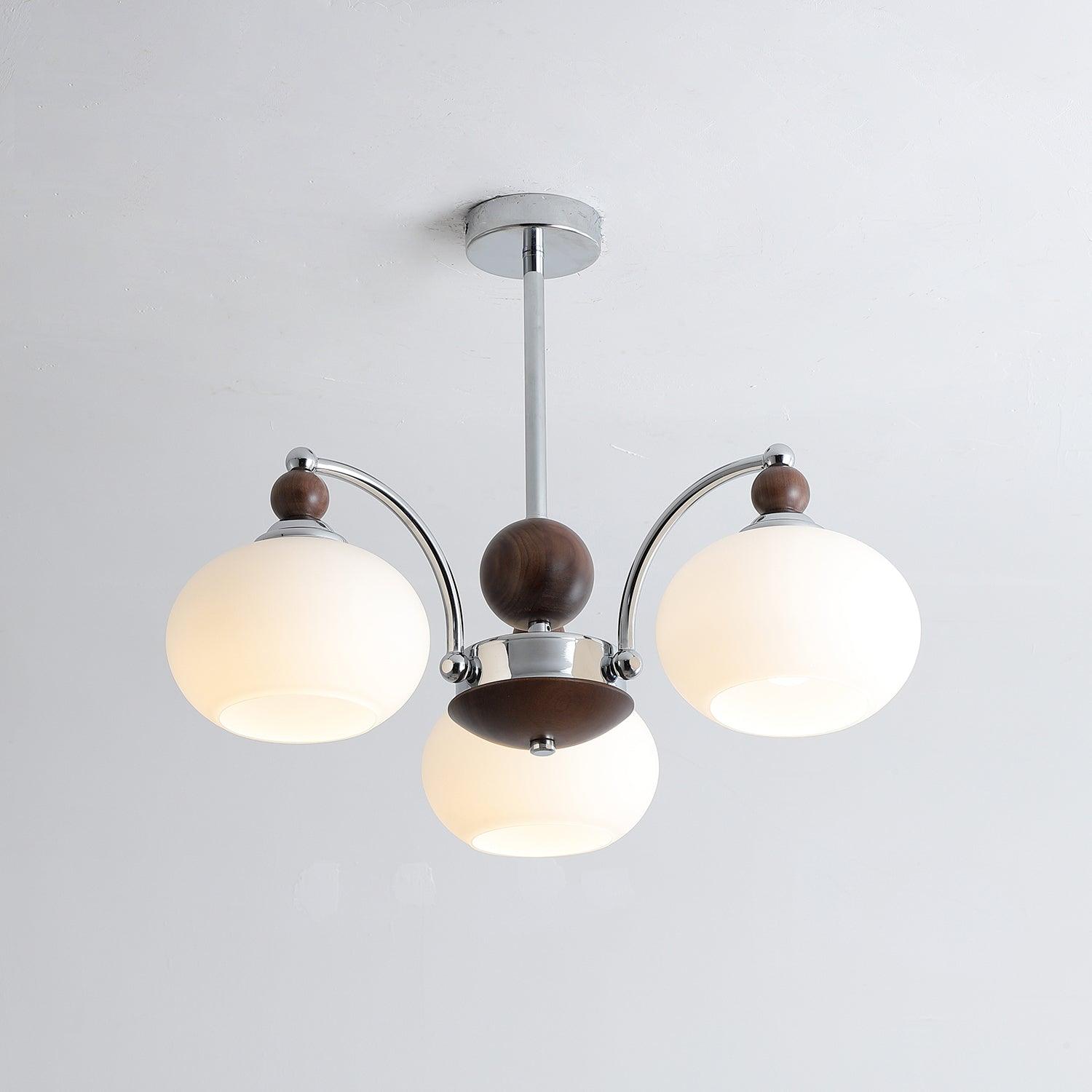 Molvin Chandelier Globe Arm Contemporary-Neutral Decor
