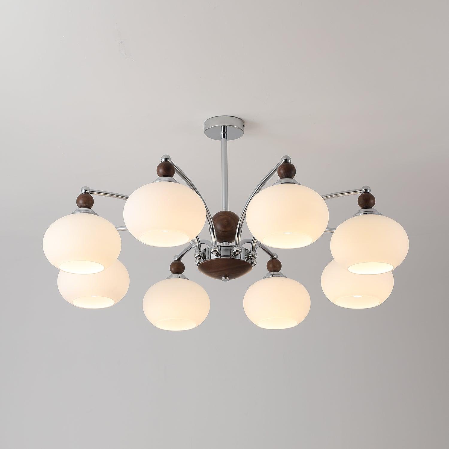 Molvin Chandelier Globe Arm Contemporary-Neutral Decor