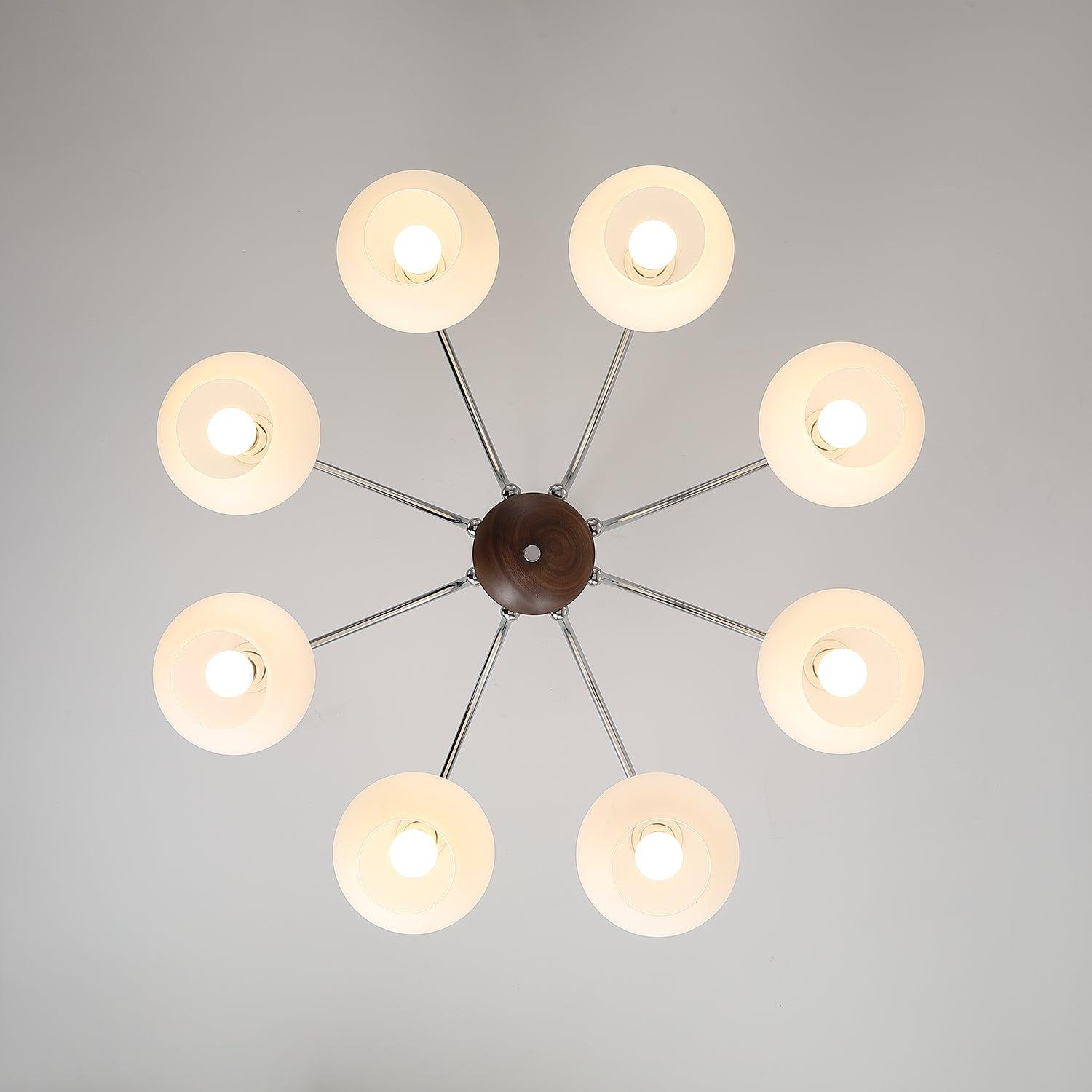Molvin Chandelier Globe Arm Contemporary-Neutral Decor