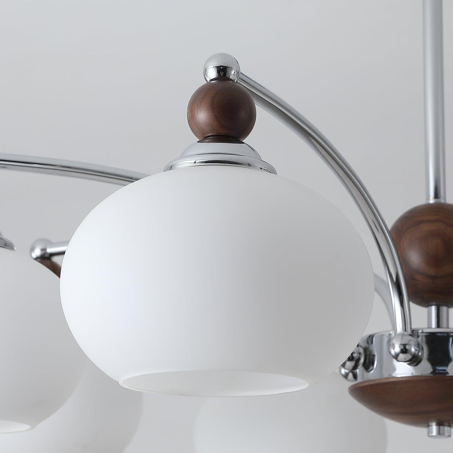 Molvin Chandelier Globe Arm Contemporary-Neutral Decor