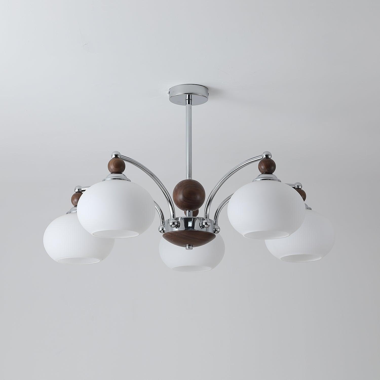 Molvin Chandelier Globe Arm Contemporary-Neutral Decor