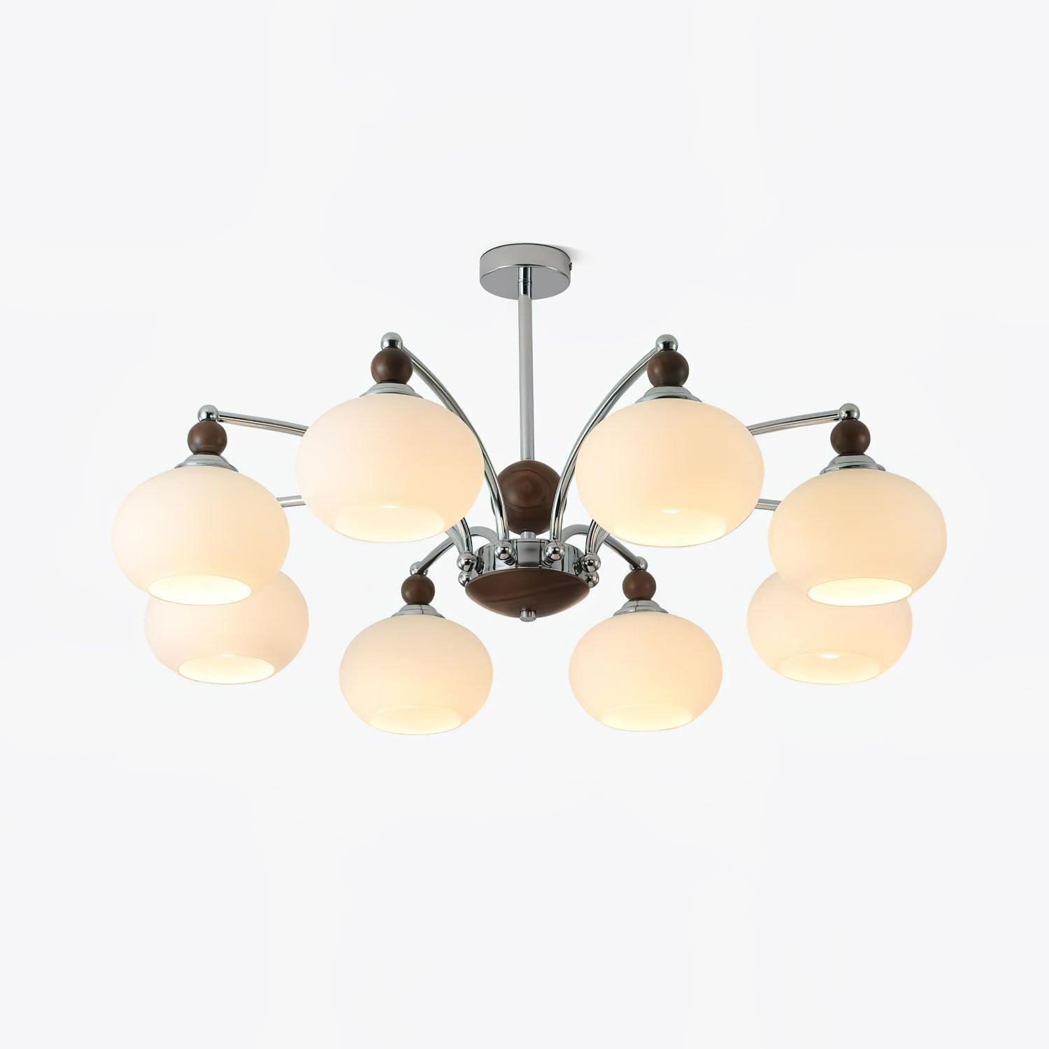 Molvin Chandelier Globe Arm Contemporary-Neutral Decor