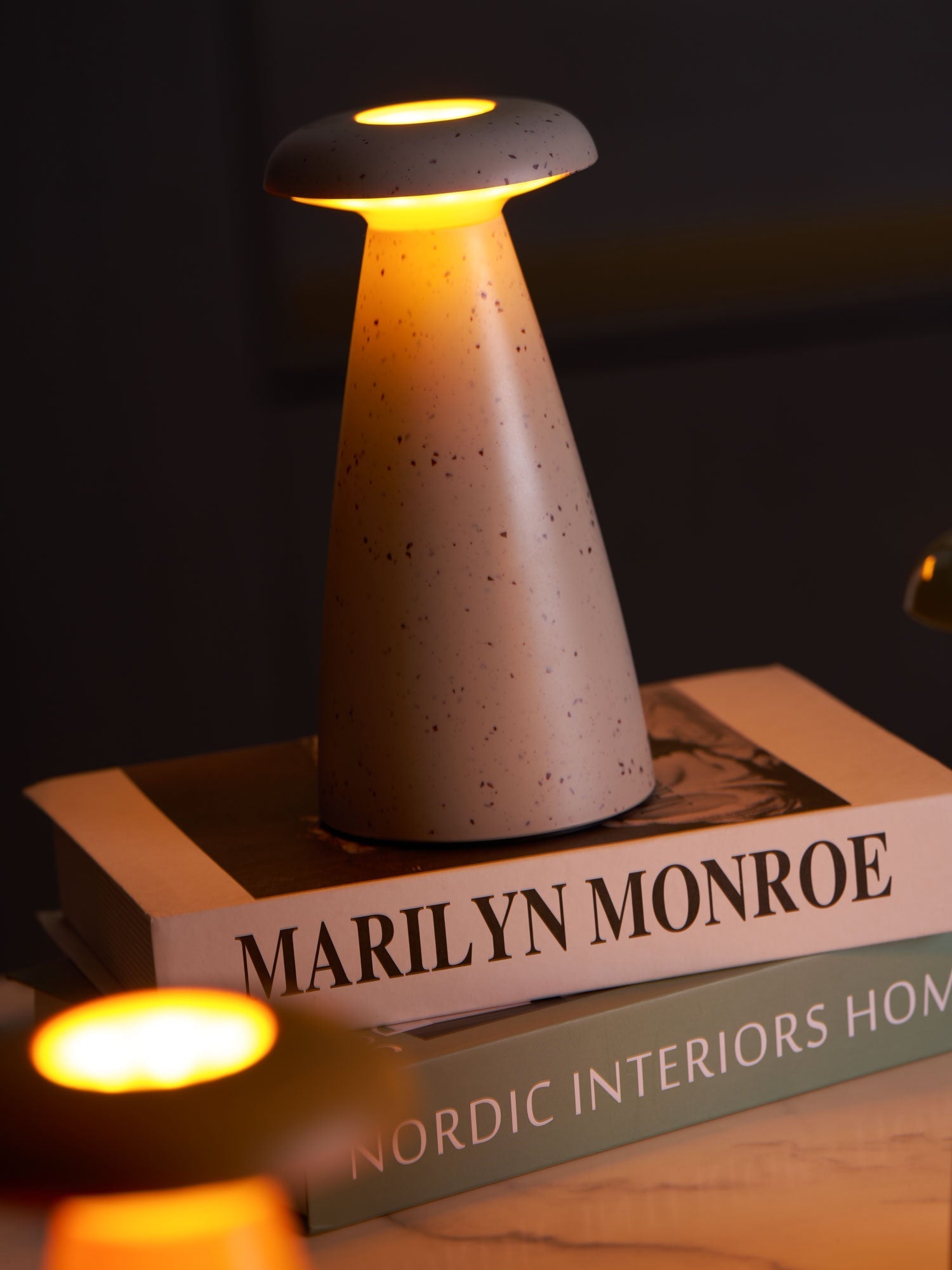 Mushroove Ceramic Minimalist Table Lamp-Neutral Decor