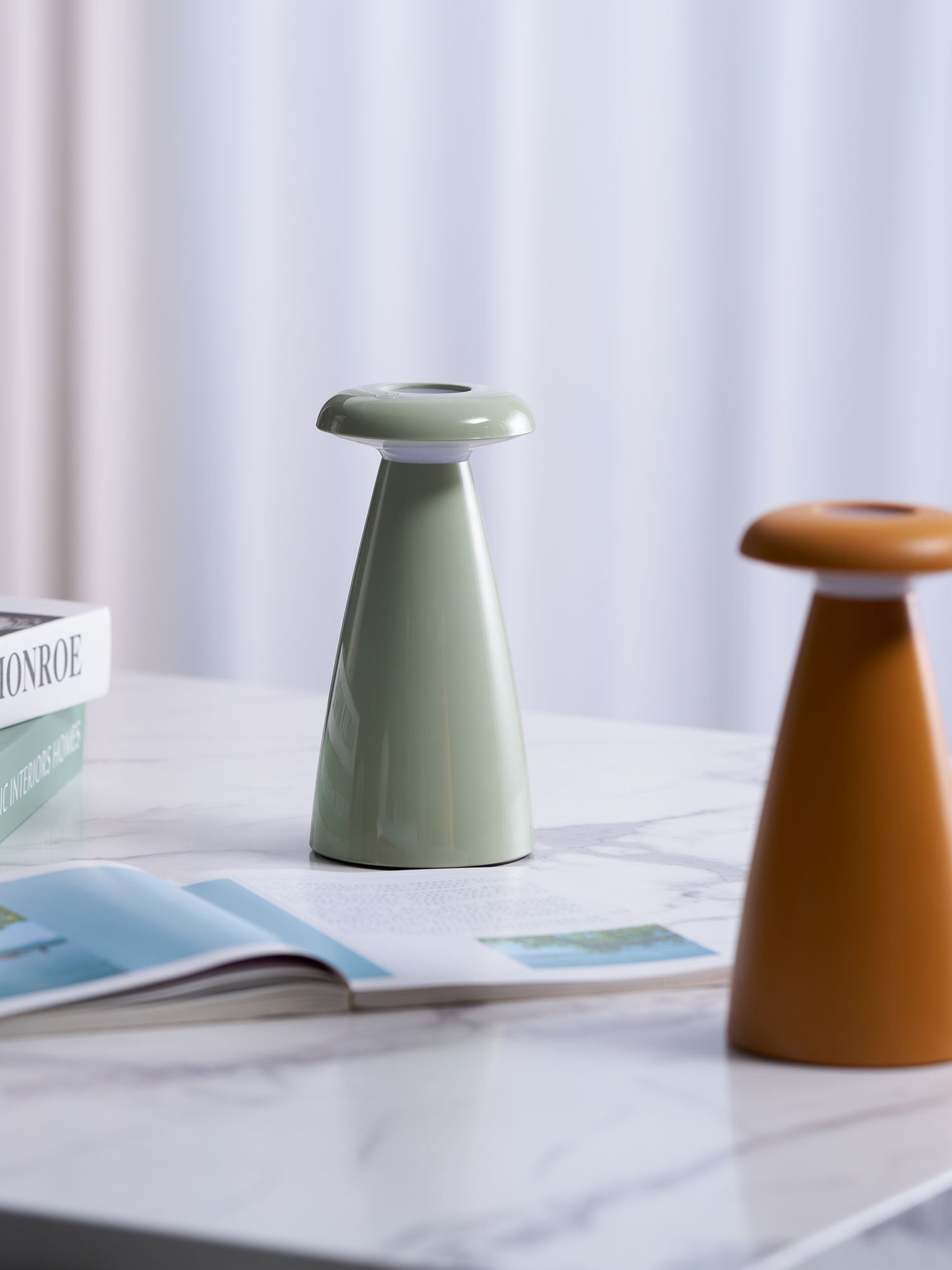 Mushroove Ceramic Minimalist Table Lamp-Neutral Decor