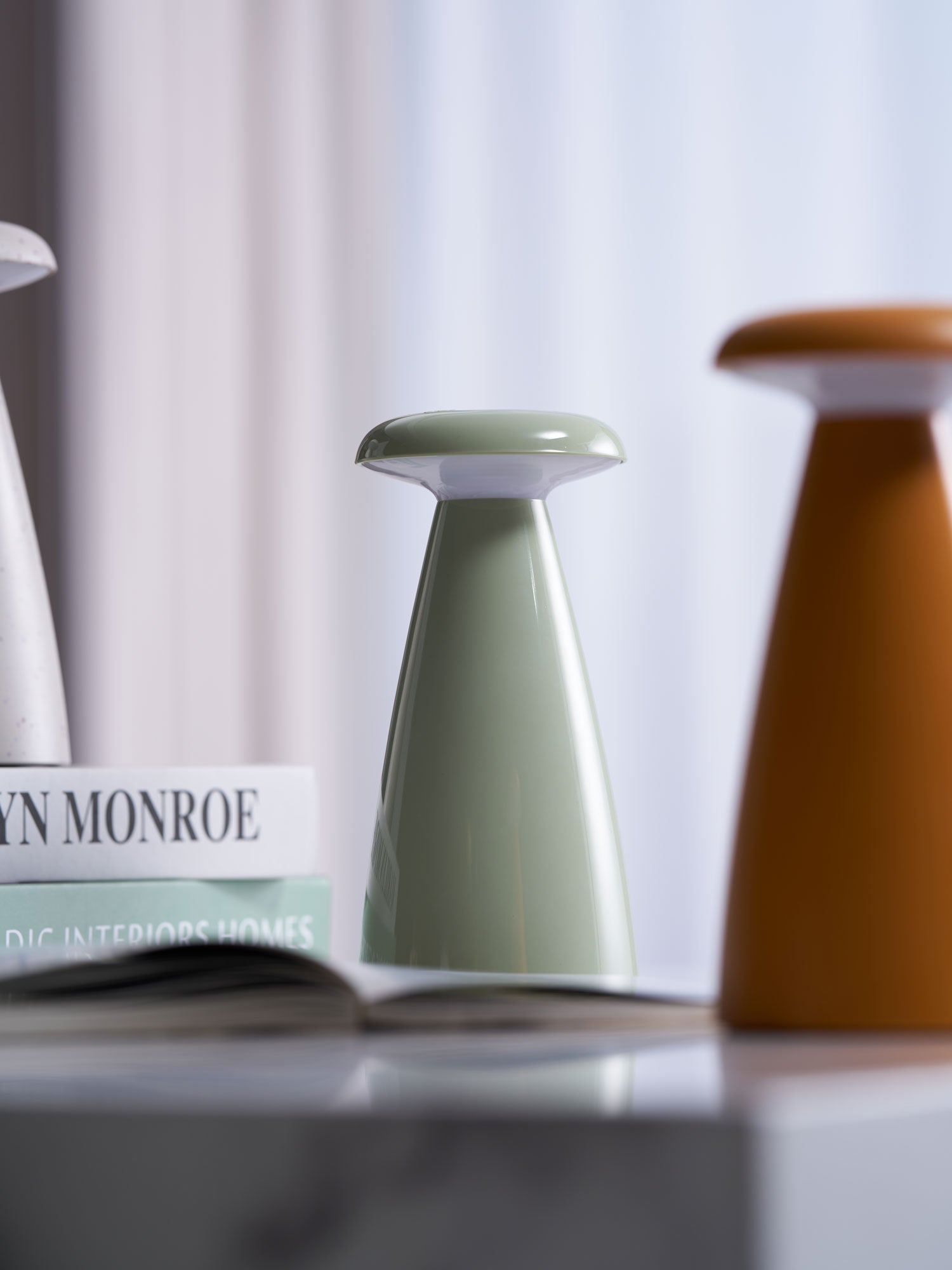 Mushroove Ceramic Minimalist Table Lamp-Neutral Decor