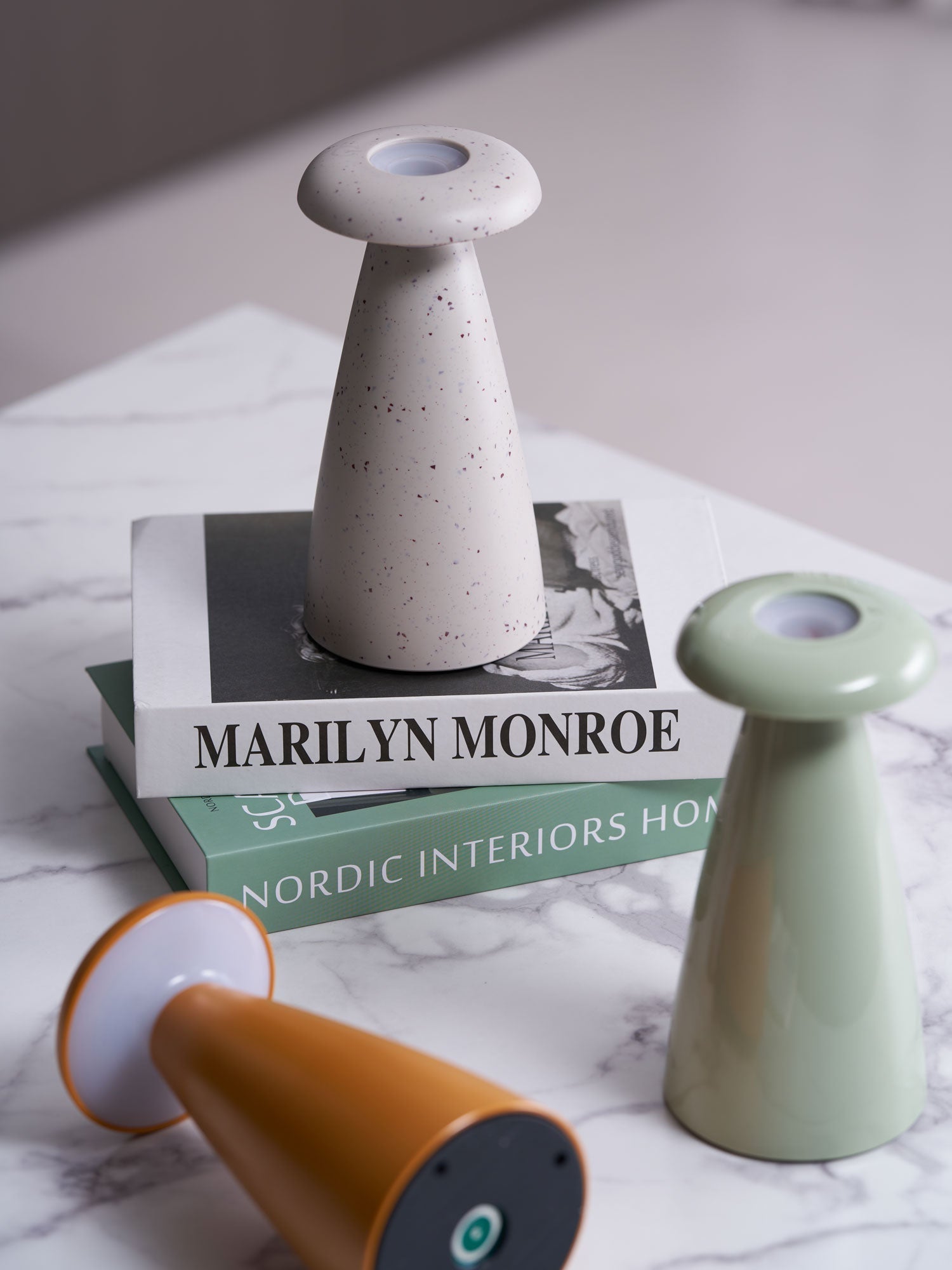 Mushroove Ceramic Minimalist Table Lamp-Neutral Decor