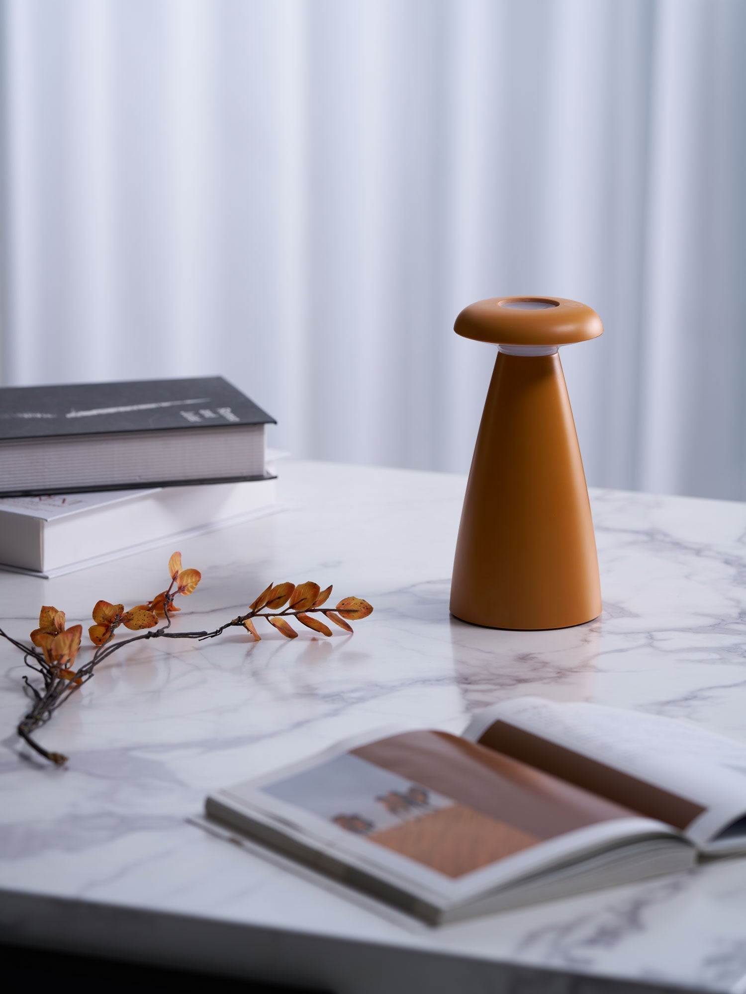 Mushroove Ceramic Minimalist Table Lamp-Neutral Decor