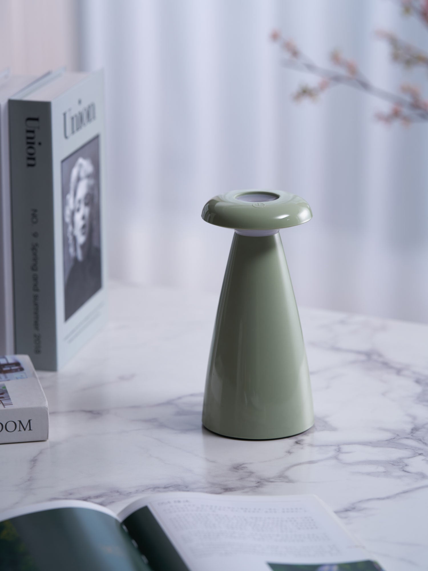Mushroove Ceramic Minimalist Table Lamp-Neutral Decor