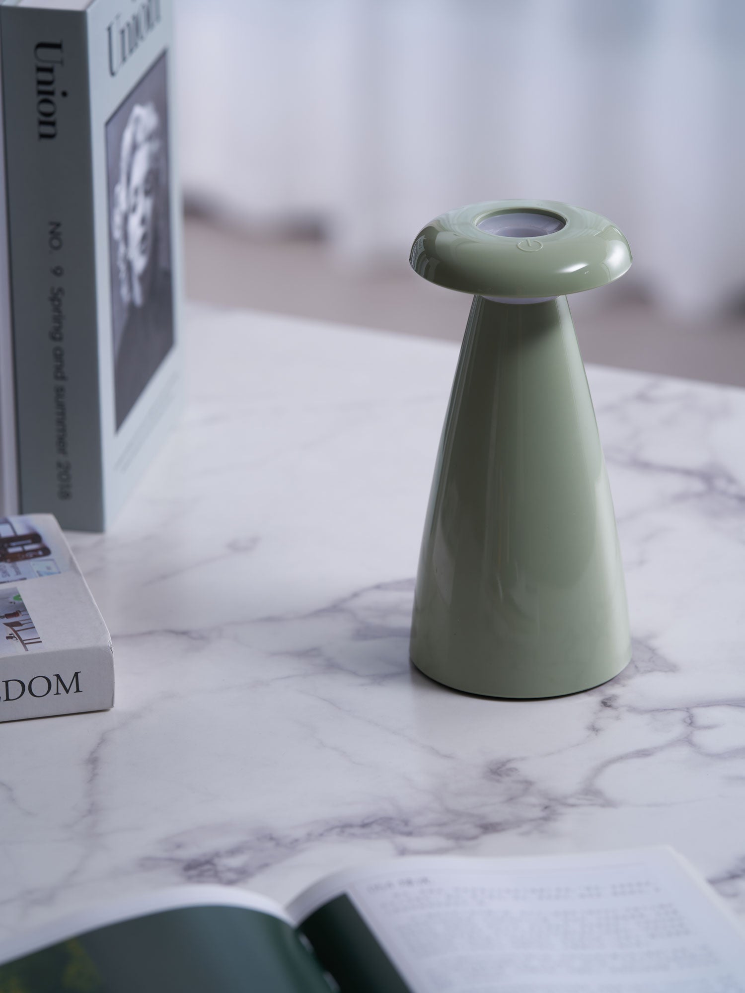 Mushroove Ceramic Minimalist Table Lamp-Neutral Decor