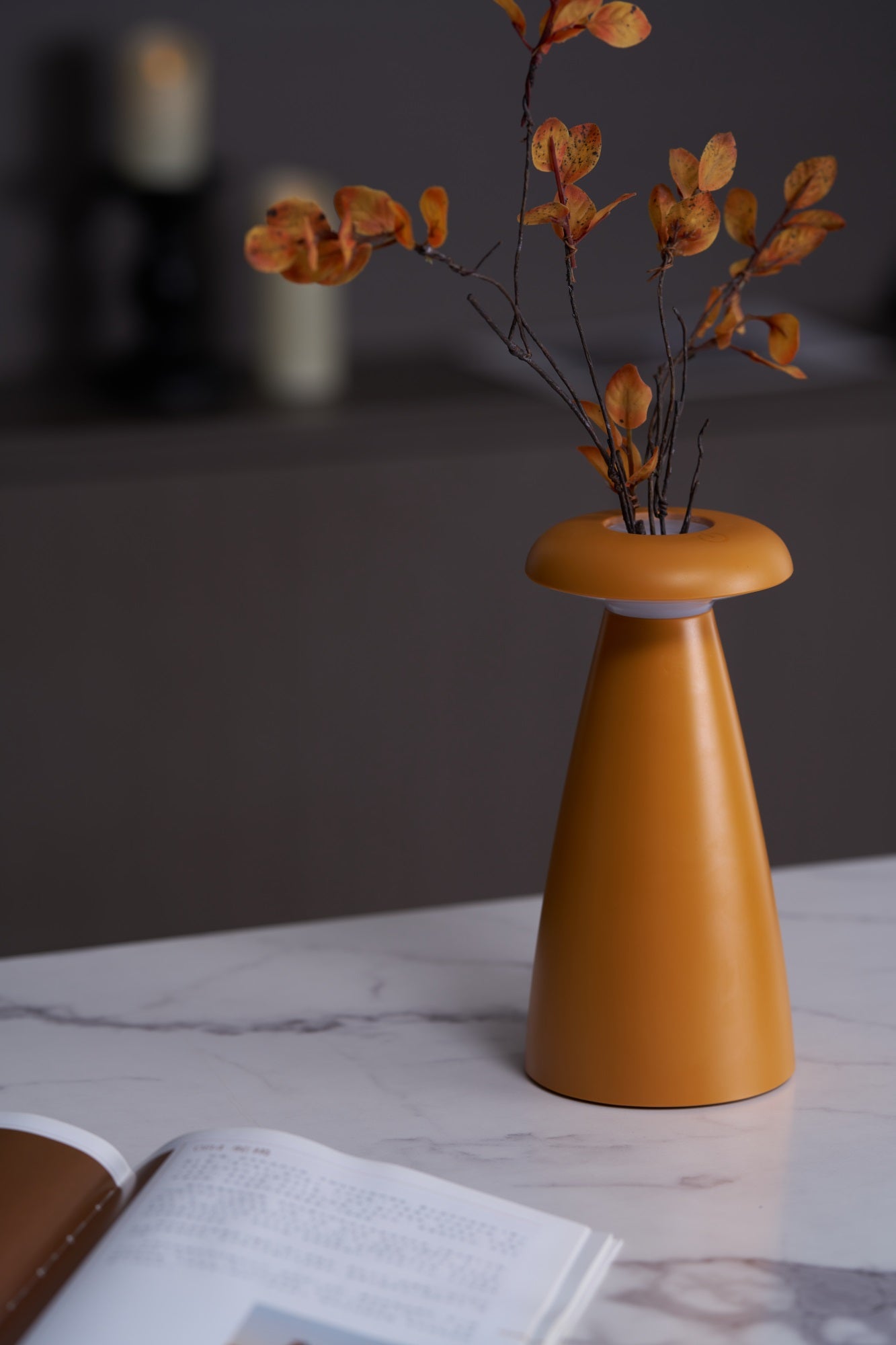 Mushroove Ceramic Minimalist Table Lamp-Neutral Decor