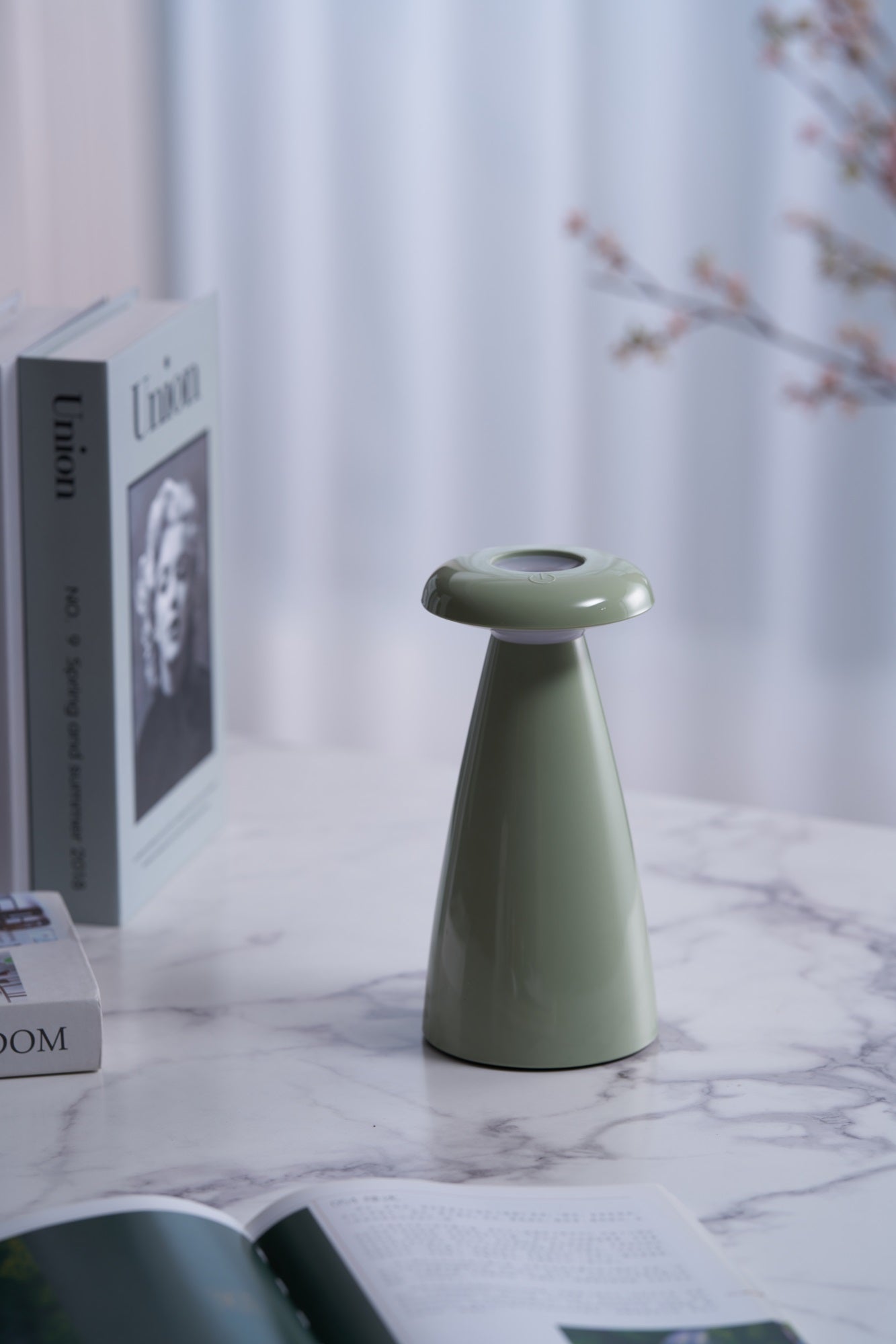 Mushroove Ceramic Minimalist Table Lamp-Neutral Decor