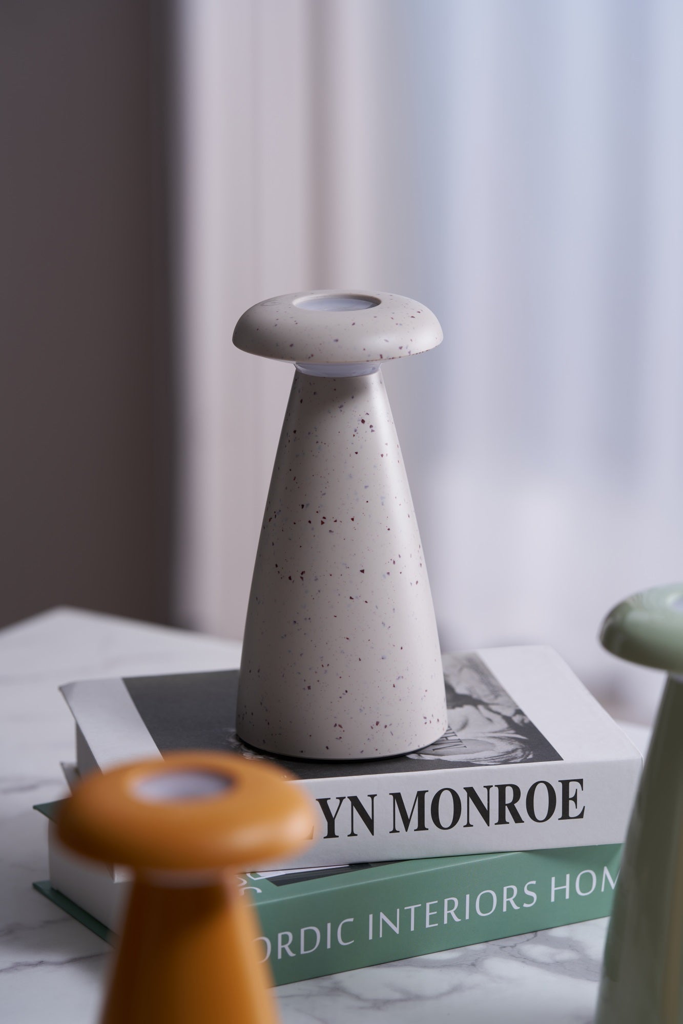 Mushroove Ceramic Minimalist Table Lamp-Neutral Decor