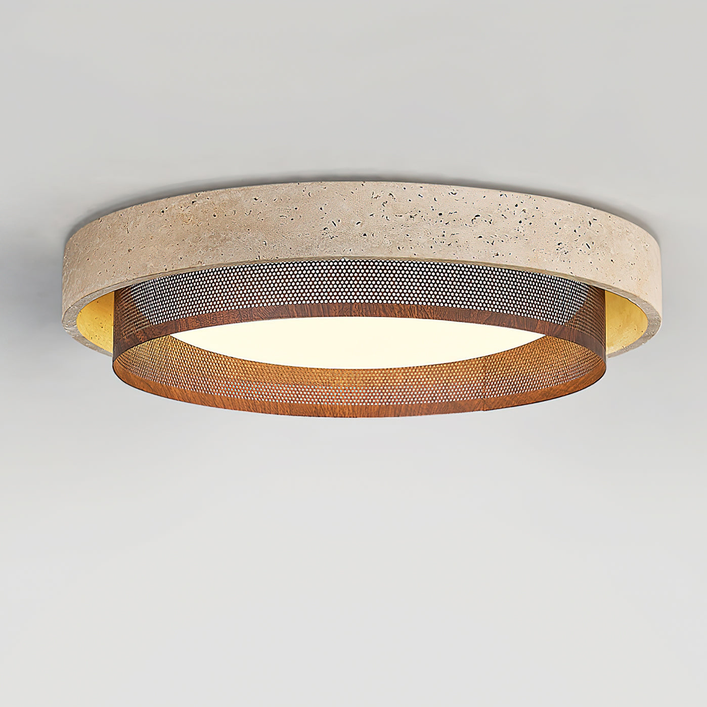 Lifestyle image of the Nolan ceiling light in a contemporary hallway.