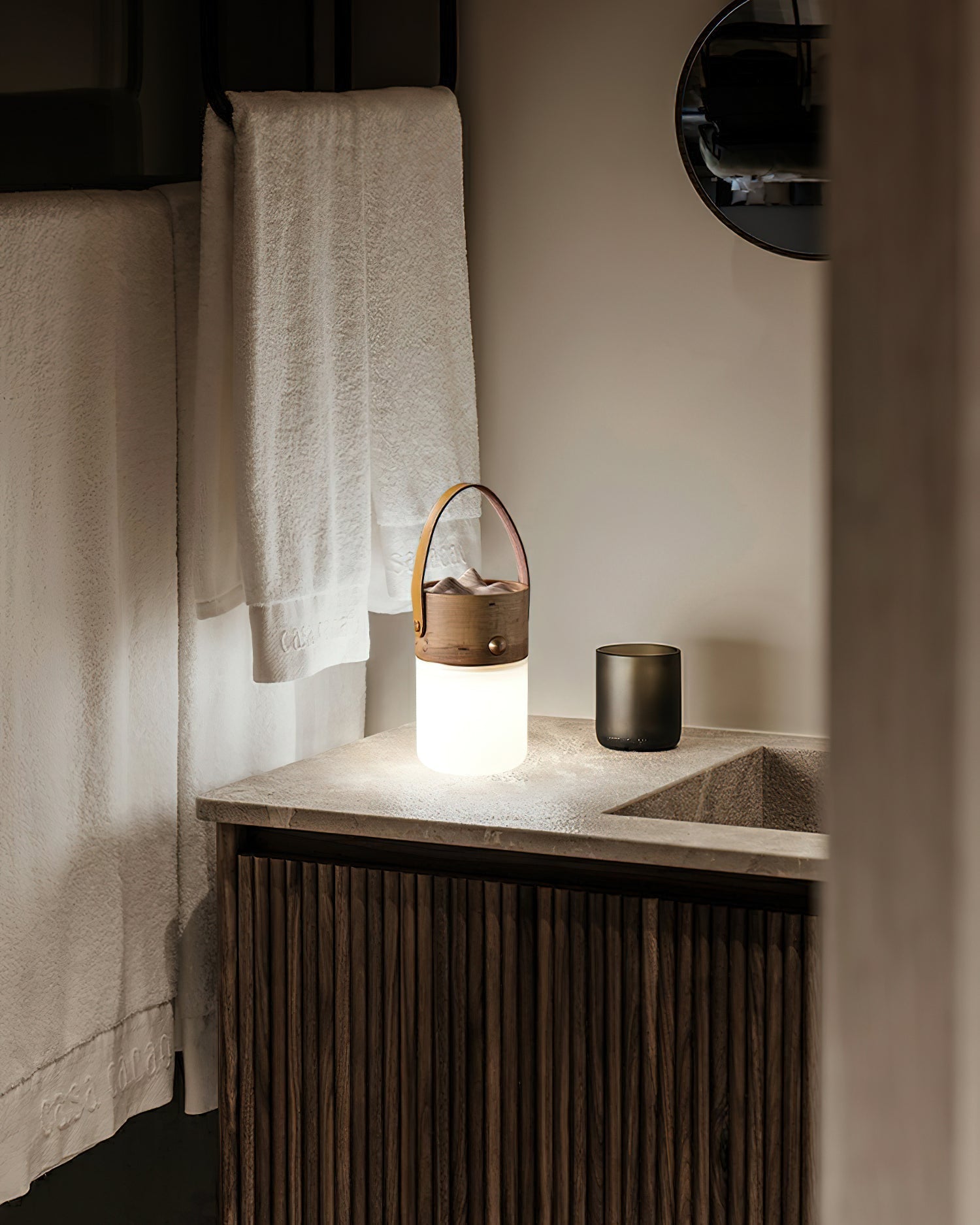 Lumen Nomad Lantern Table Lamp-Neutral Decor