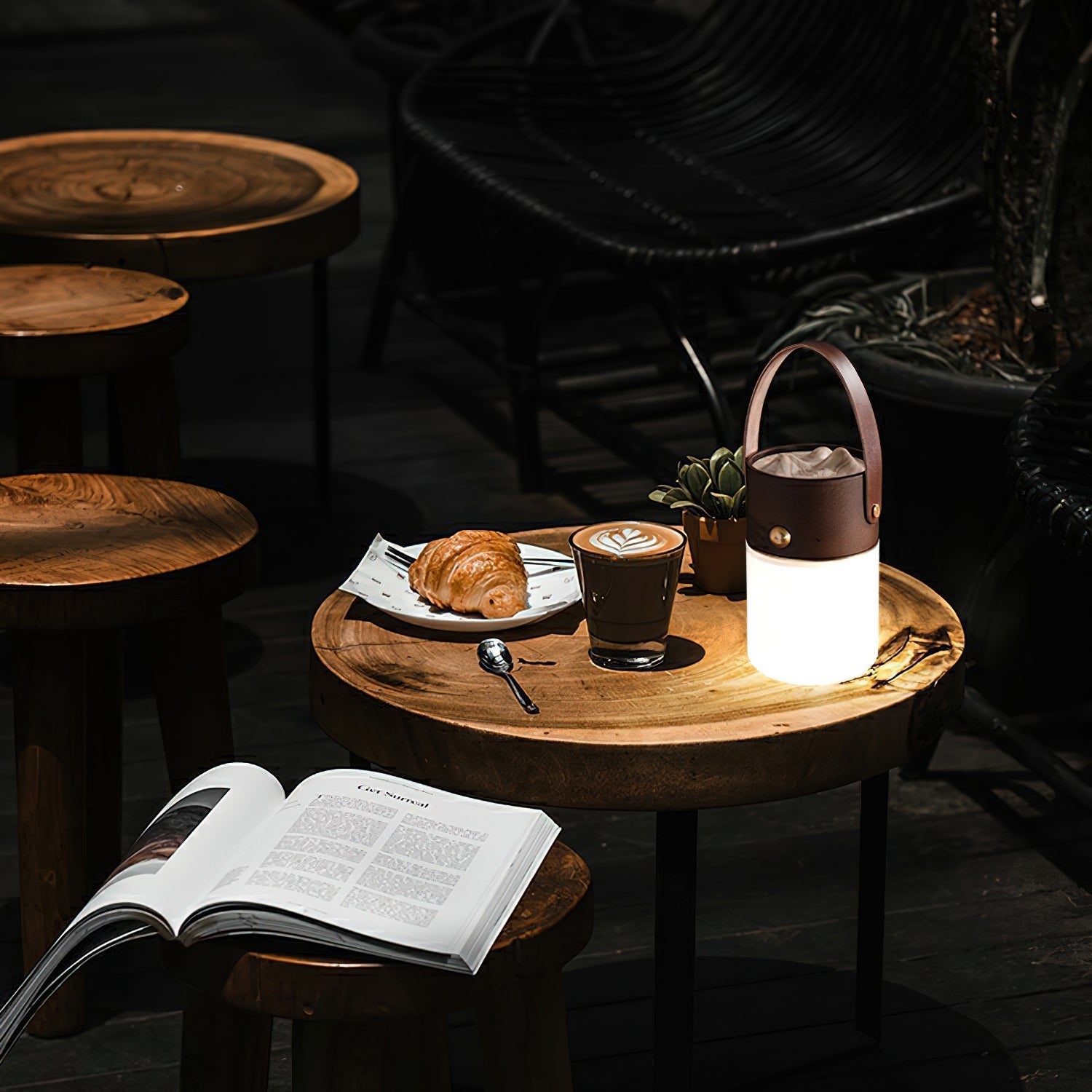 Lumen Nomad Lantern Table Lamp-Neutral Decor