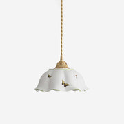Lumina Pendant Lamp Ceramic Petal Butterflies Vintage-Neutral Decor