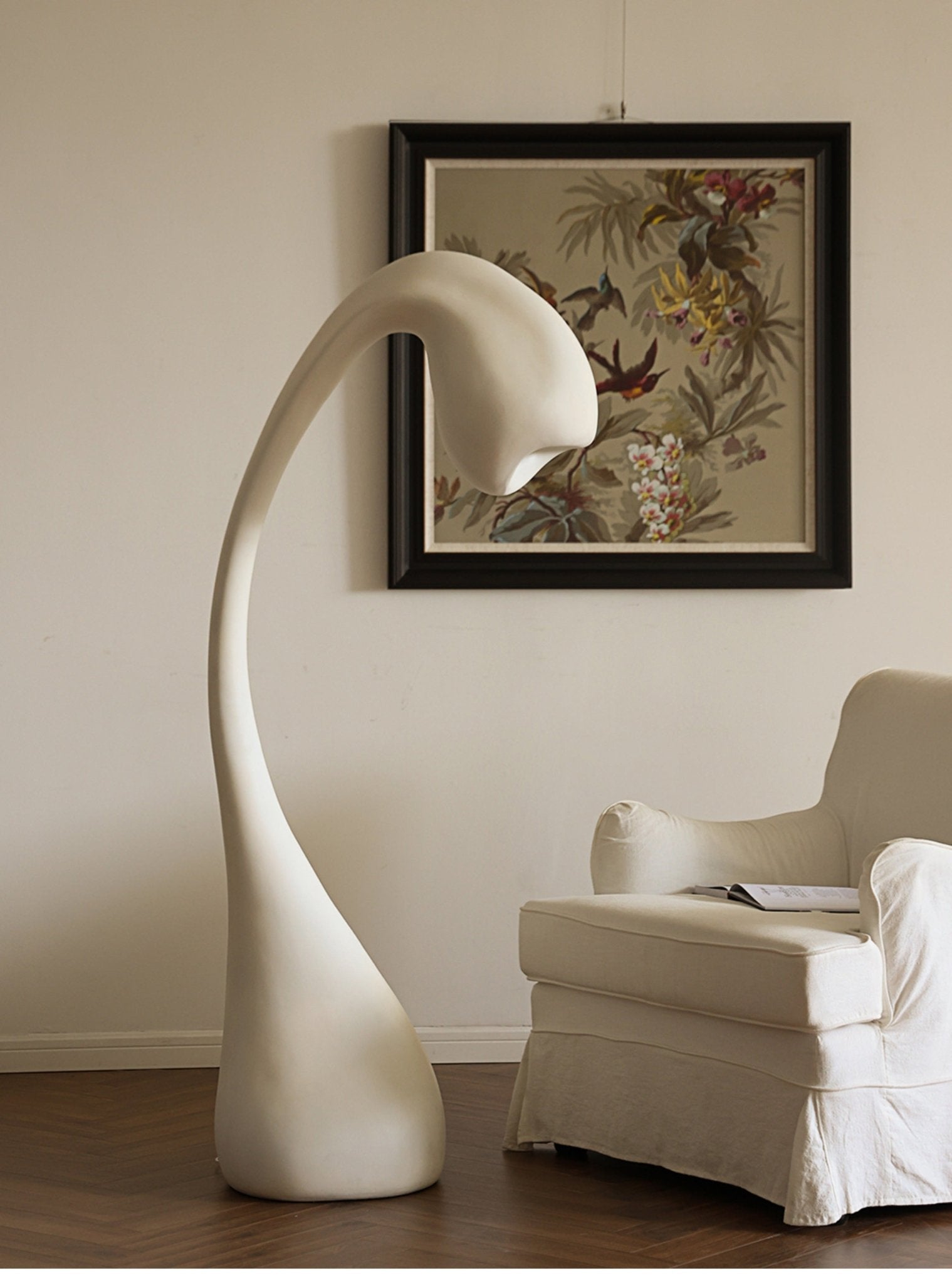 Umer Grande Sculptural Floor Lamp-Neutral Decor
