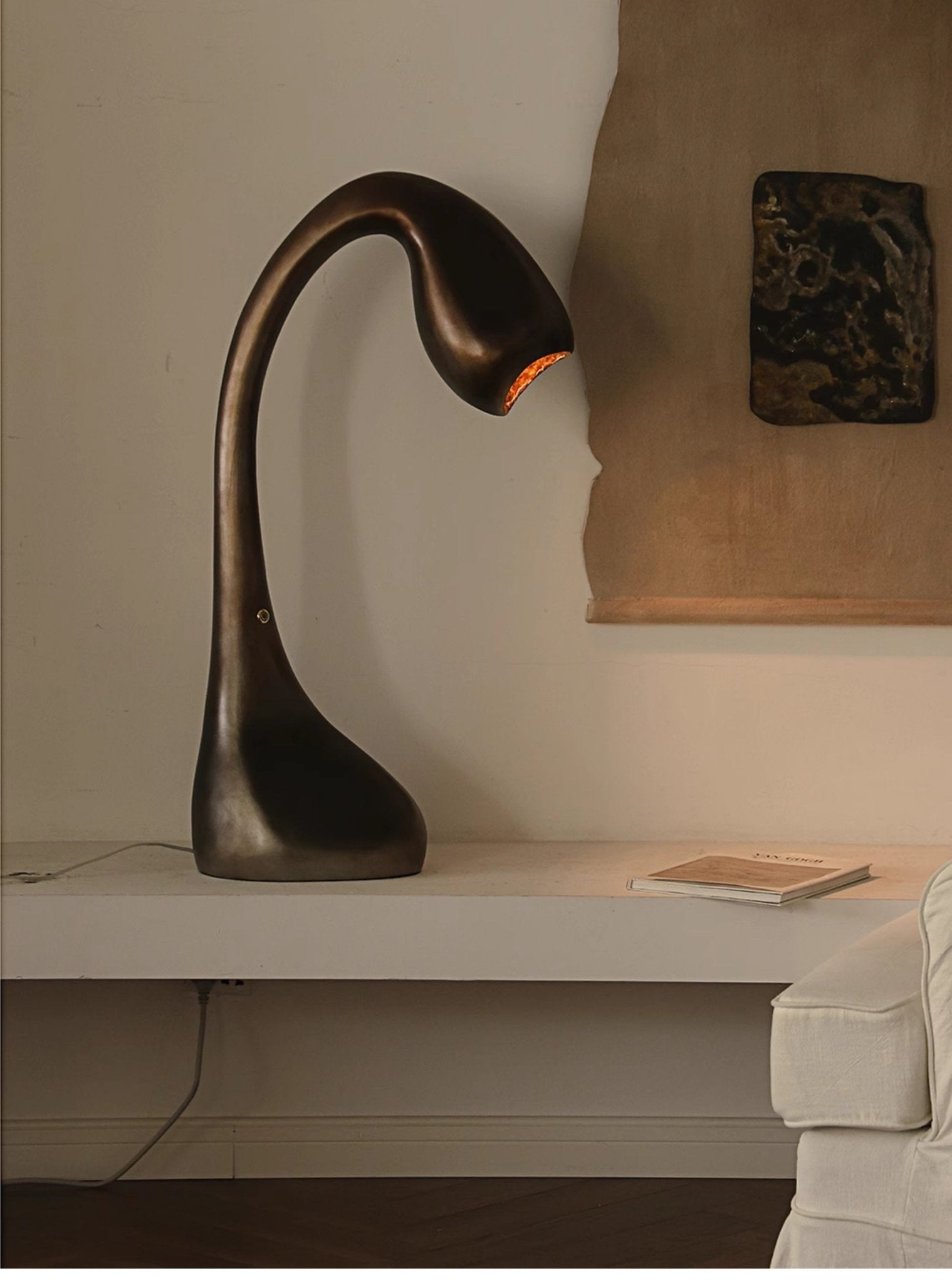 Kyns Sculptural Table Lamp-Neutral Decor