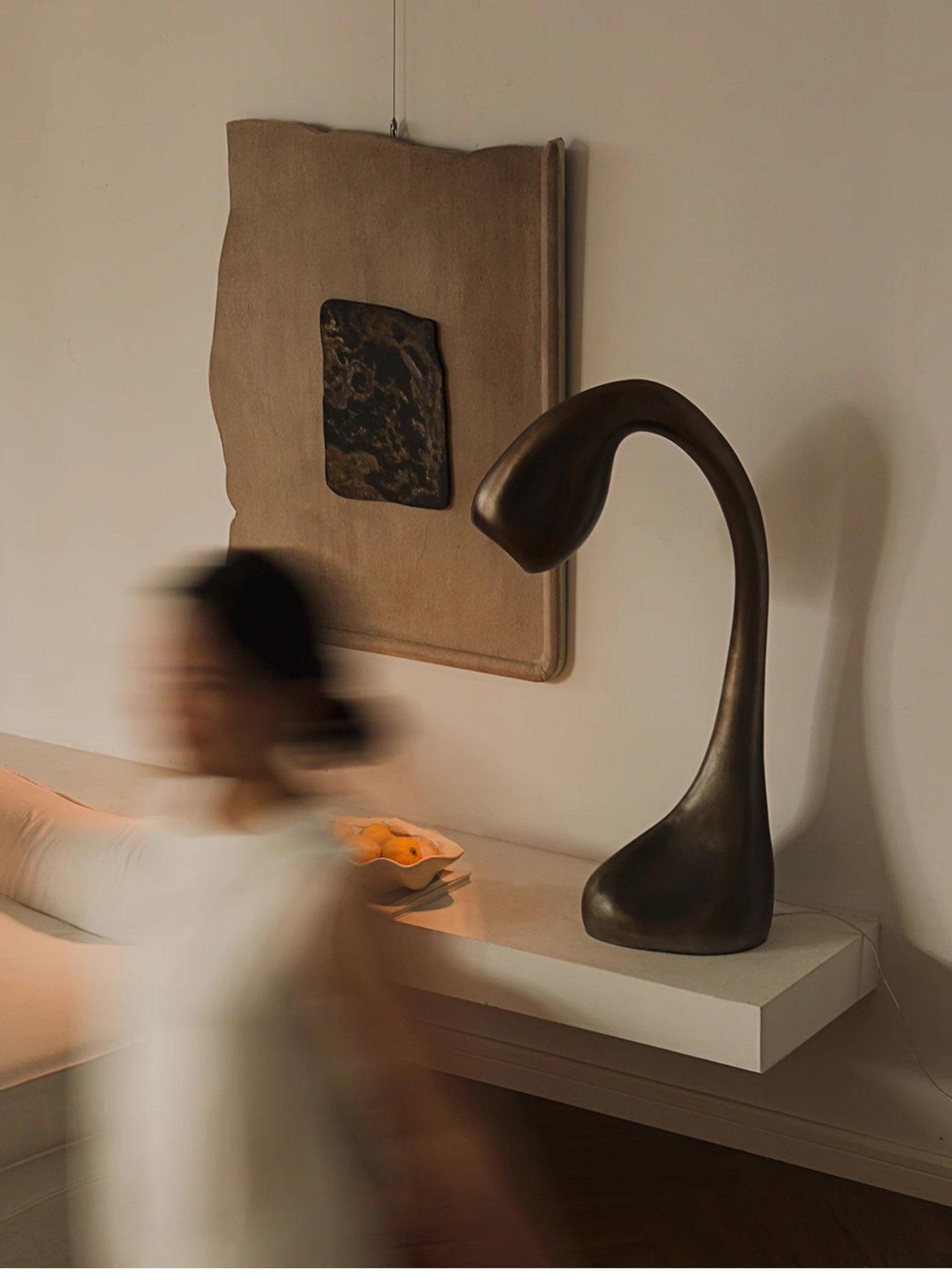 Kyns Sculptural Table Lamp-Neutral Decor
