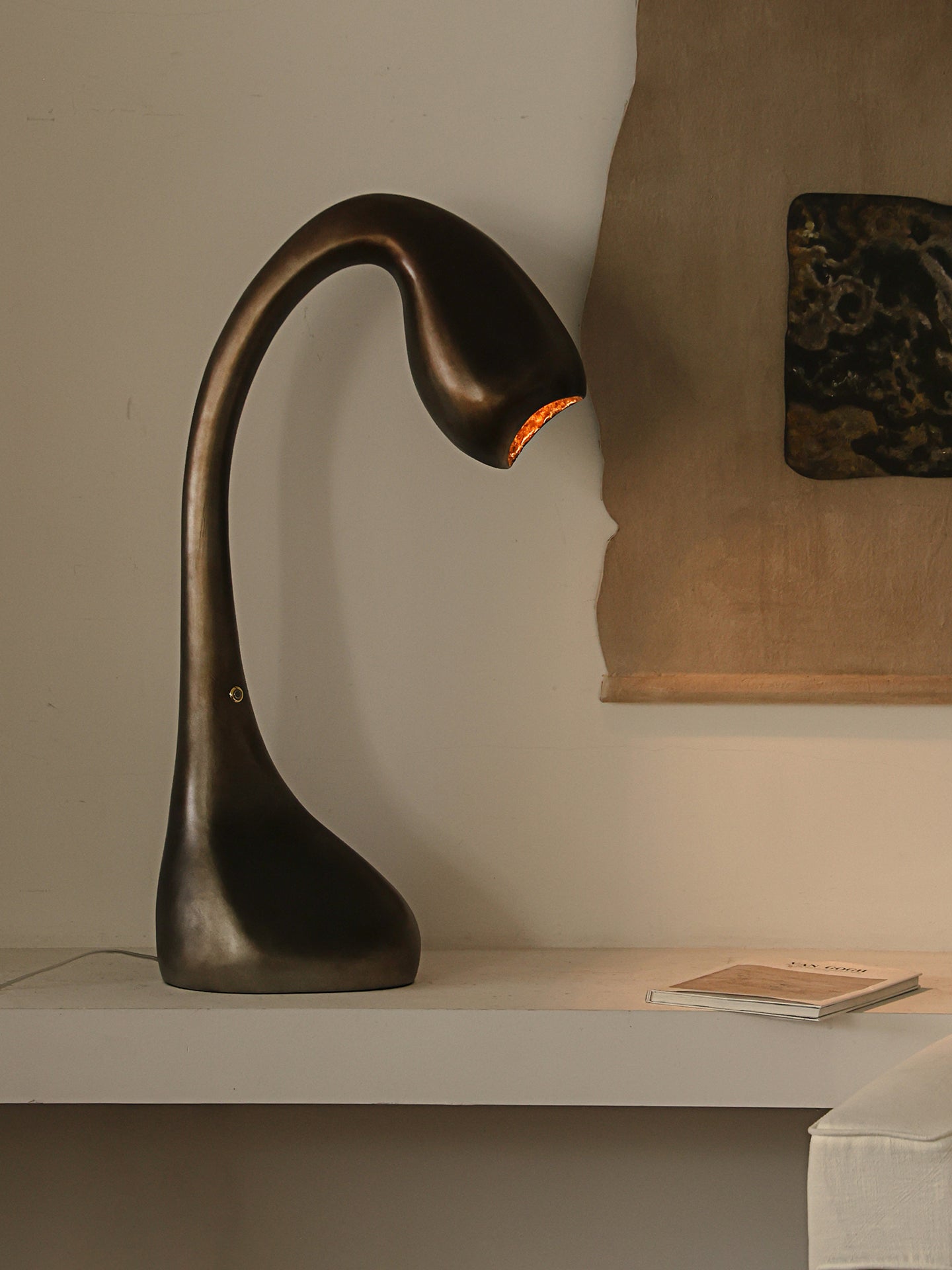 Kyns Sculptural Table Lamp-Neutral Decor