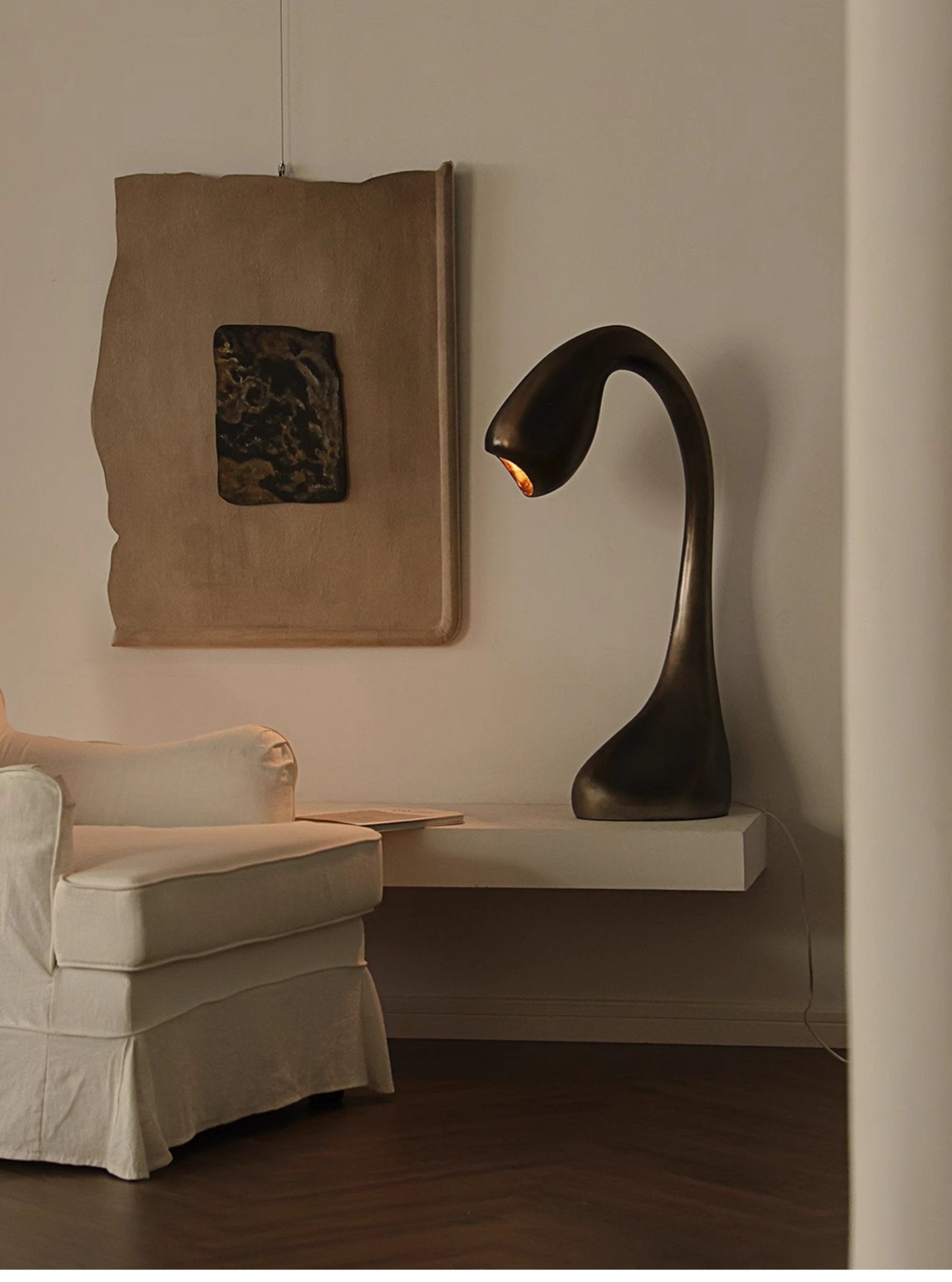 Kyns Sculptural Table Lamp-Neutral Decor