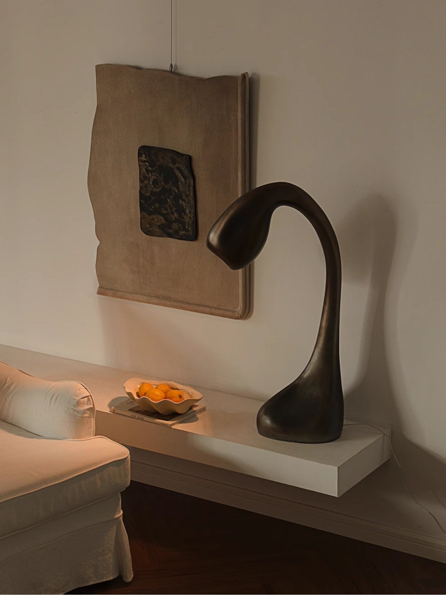 Kyns Sculptural Table Lamp-Neutral Decor