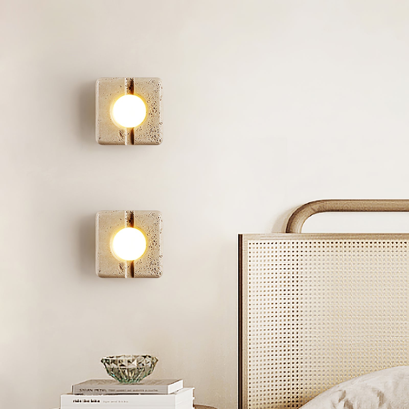 Olvenan Travertine Wall Light-Neutral Decor