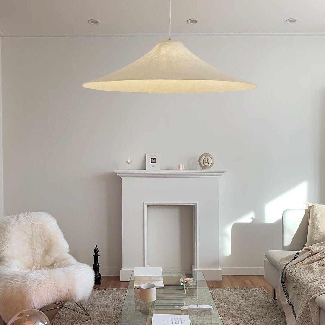 Abbotswell Modern Minimalist Natural Flat Pendant Lamp-Neutral Decor