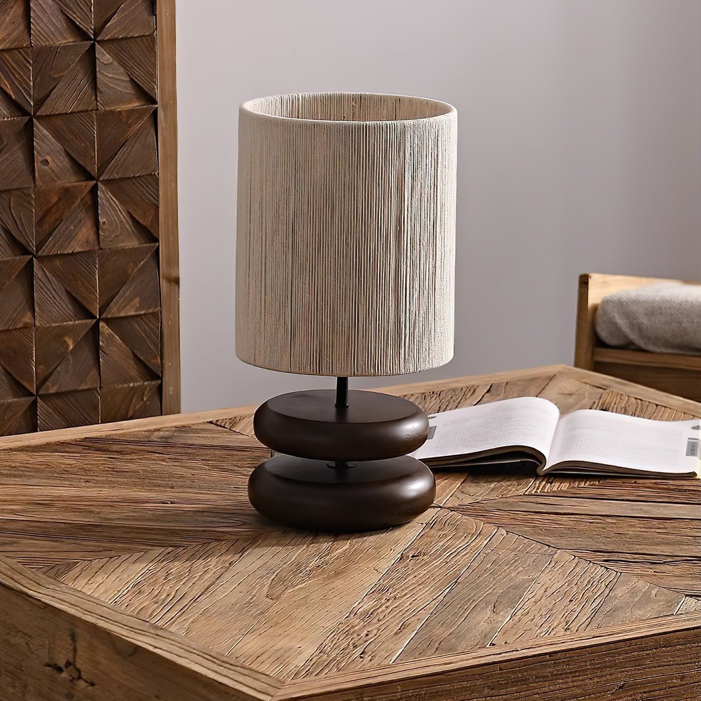 Morgan Minimalist Wood Table Lamp-Neutral Decor