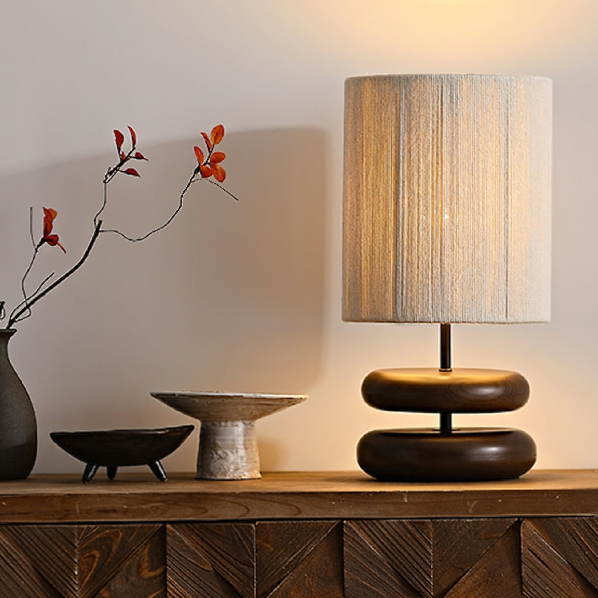 Morgan Minimalist Wood Table Lamp-Neutral Decor