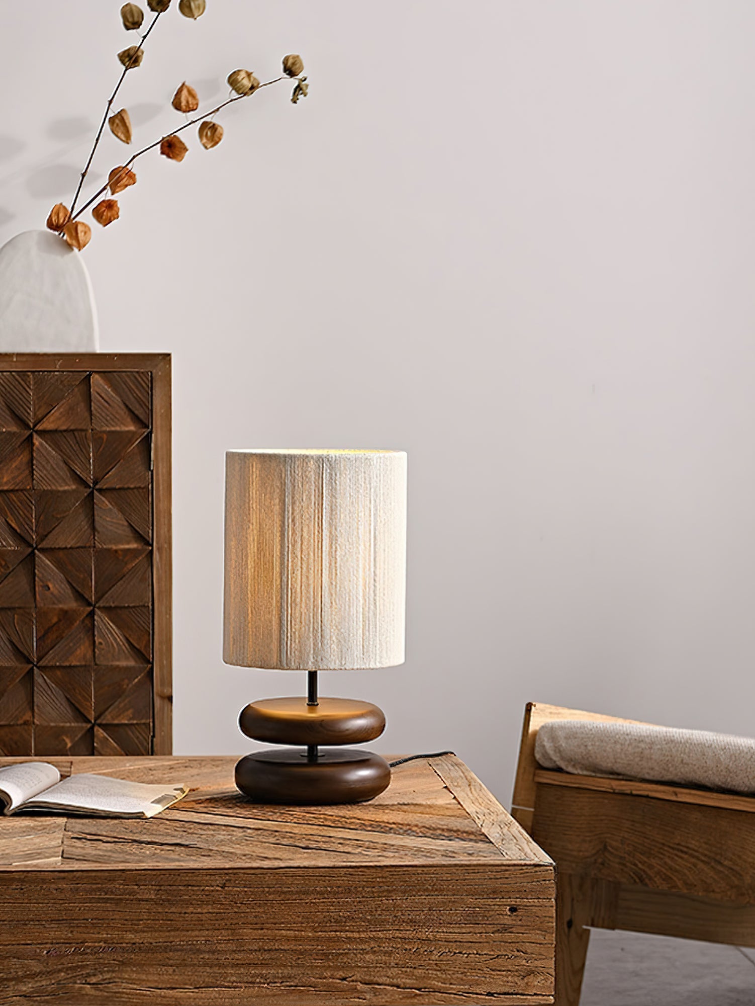 Morgan Minimalist Wood Table Lamp-Neutral Decor