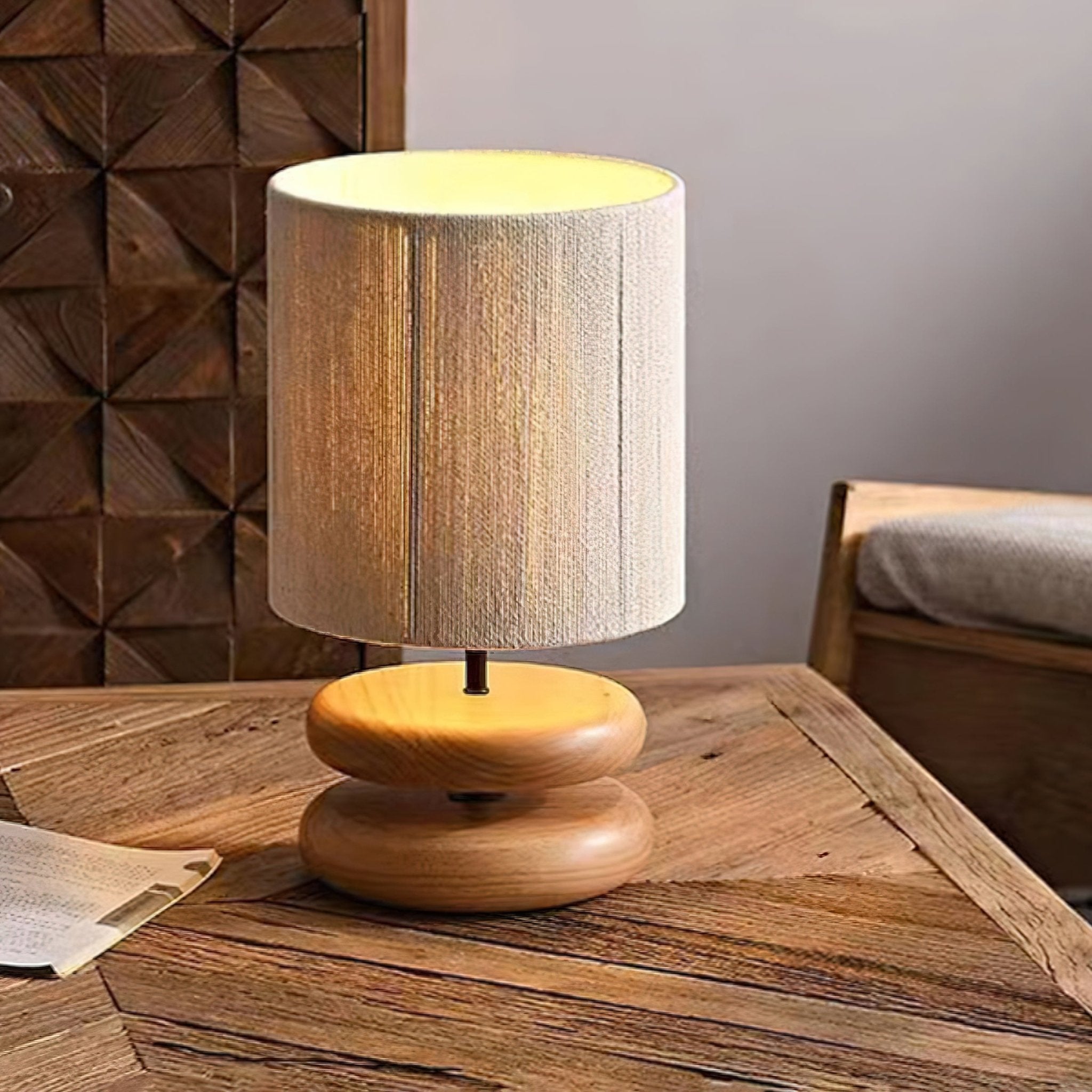 Morgan Minimalist Wood Table Lamp-Neutral Decor